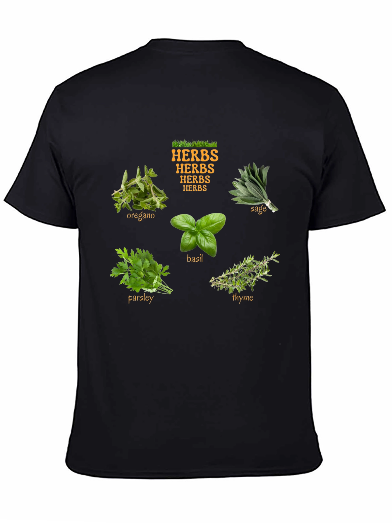 Herbs T-Shirt: Basil Parsley Sage Thyme Oregano Tee