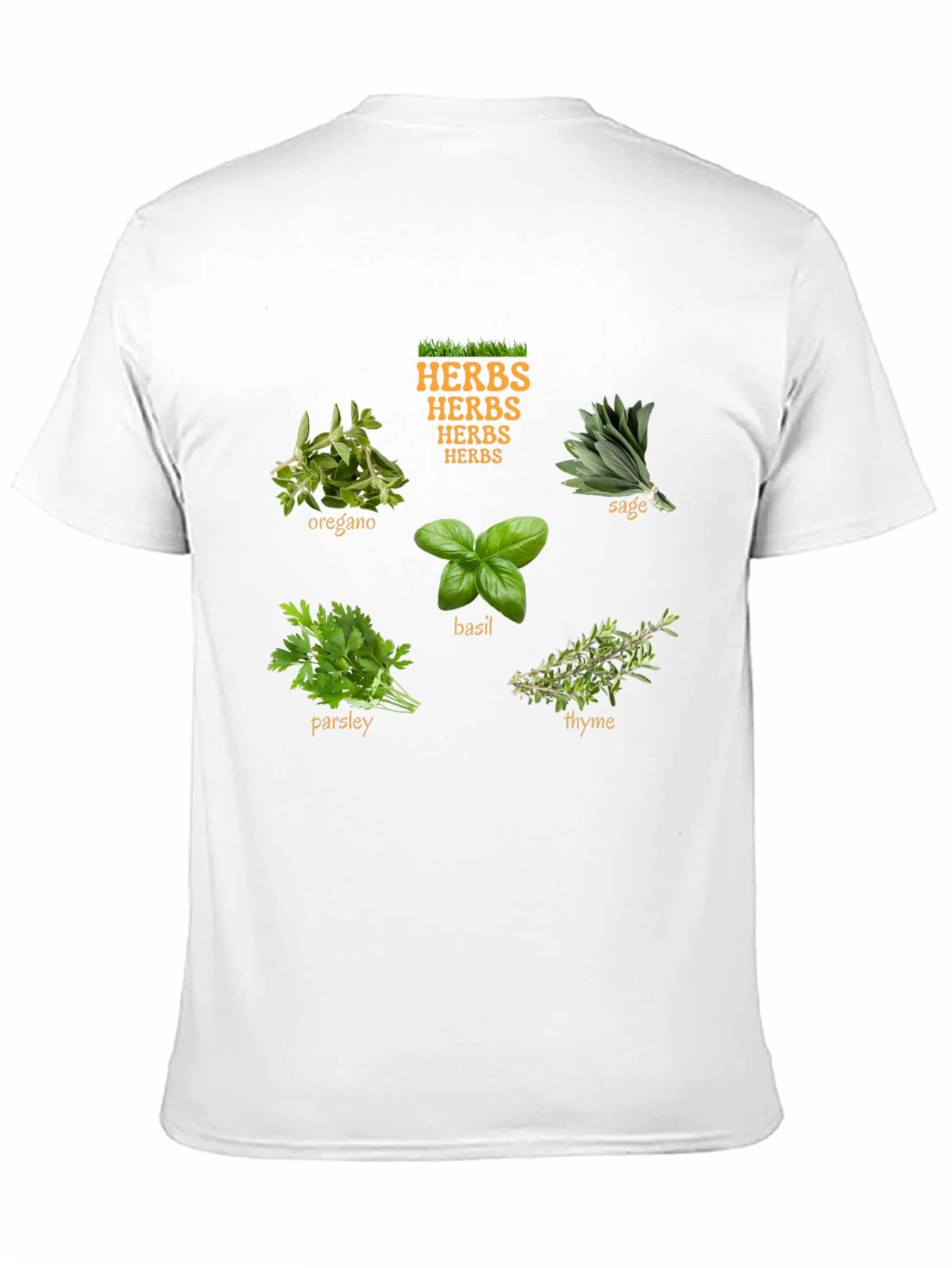 Herbs T-Shirt: Basil Parsley Sage Thyme Oregano Tee