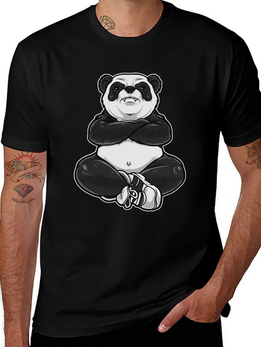 Cool Panda Graphic Tee - Black T-Shirt