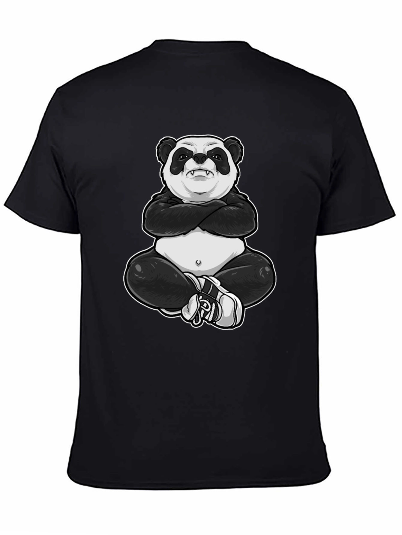 Cool Panda Graphic Tee - Black T-Shirt