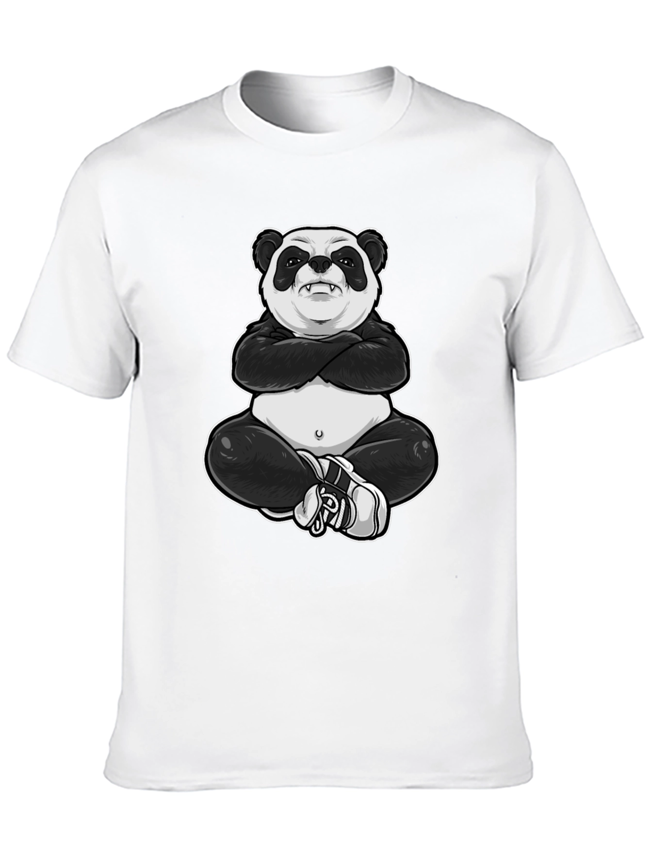 Cool Panda Graphic Tee - Black T-Shirt