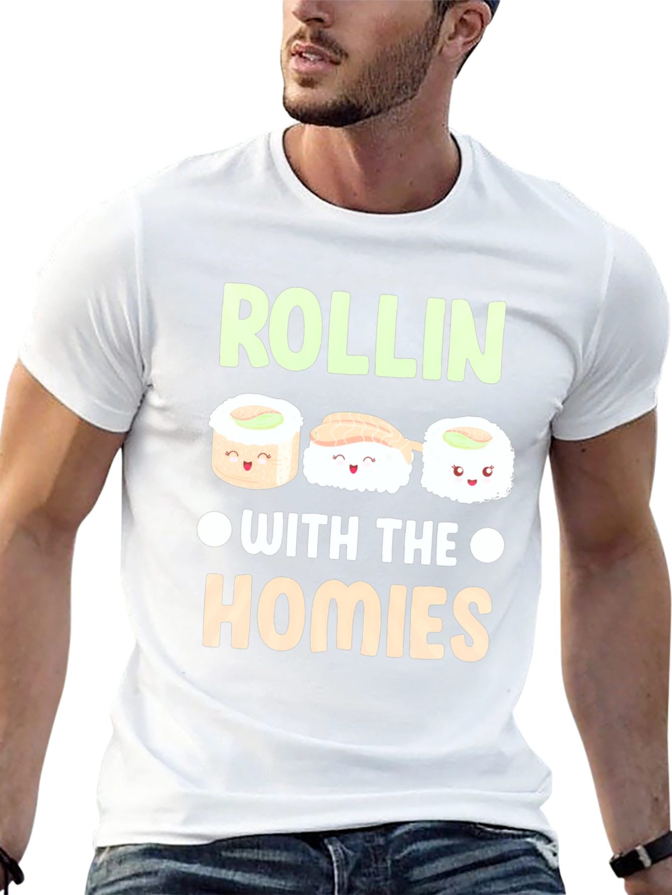 Rollin with the Homies Sushi Graphic Tee