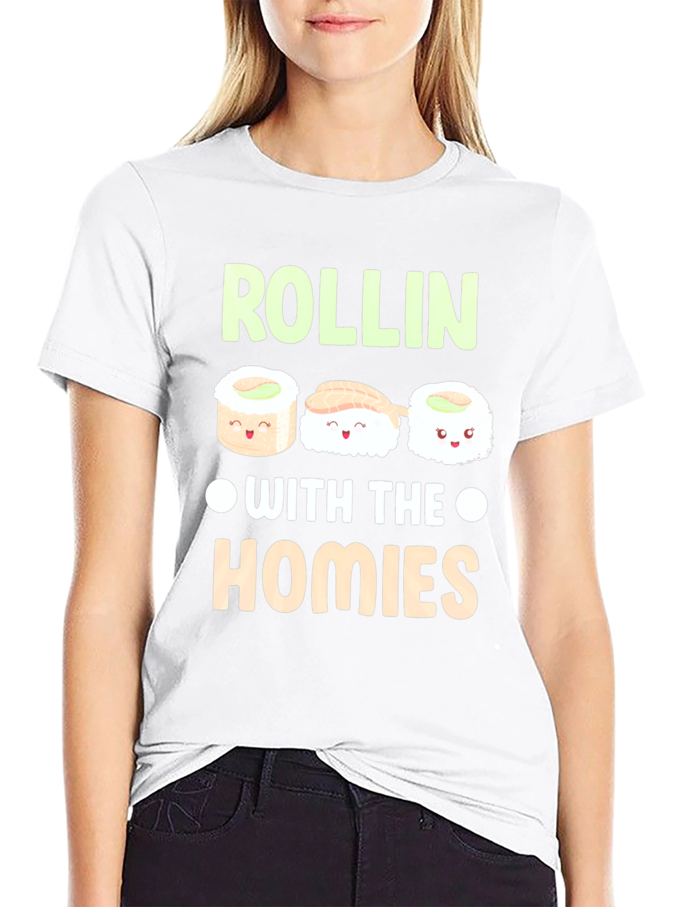 Rollin with the Homies Sushi Graphic Tee