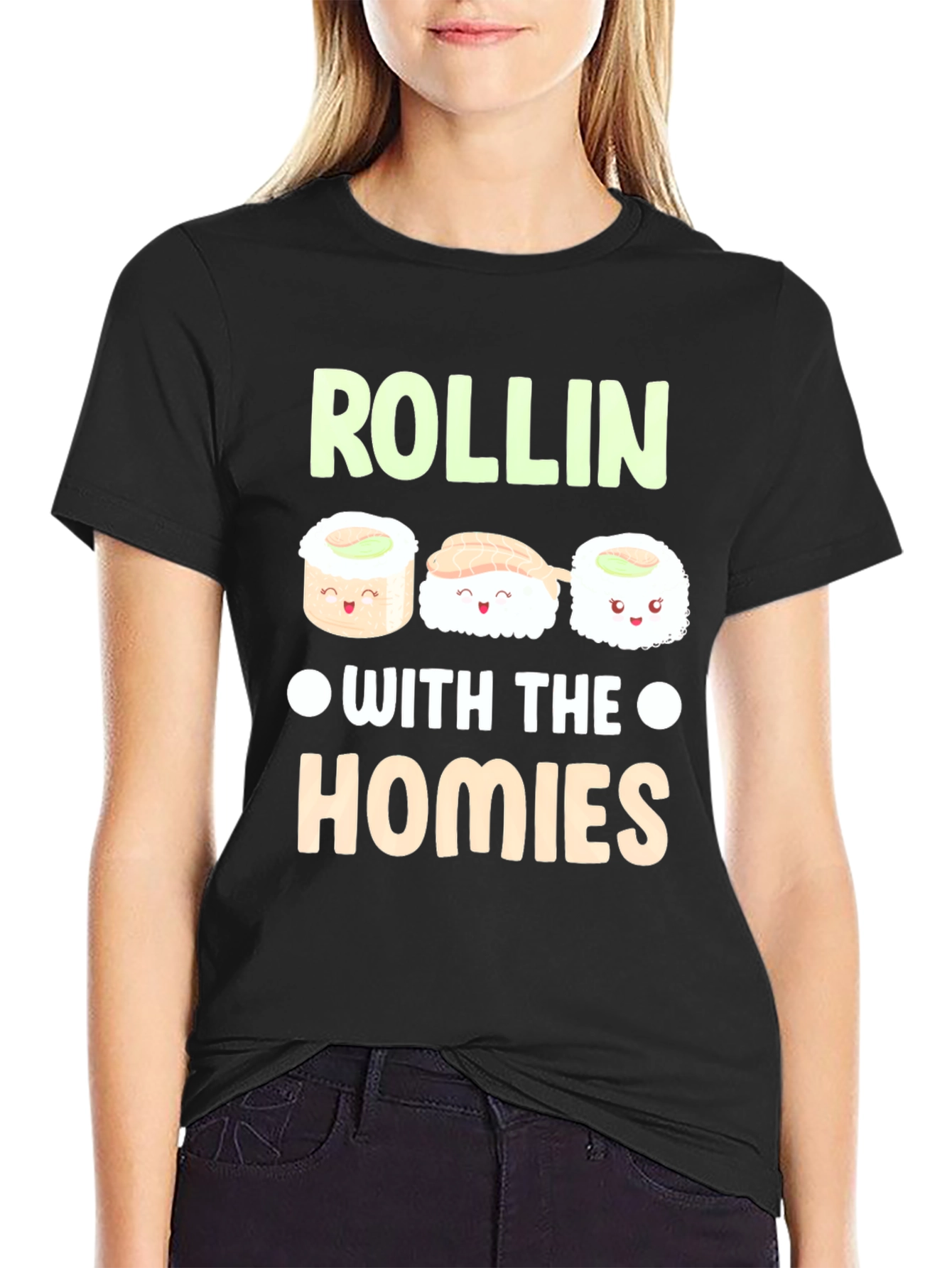 Rollin with the Homies Sushi Graphic Tee