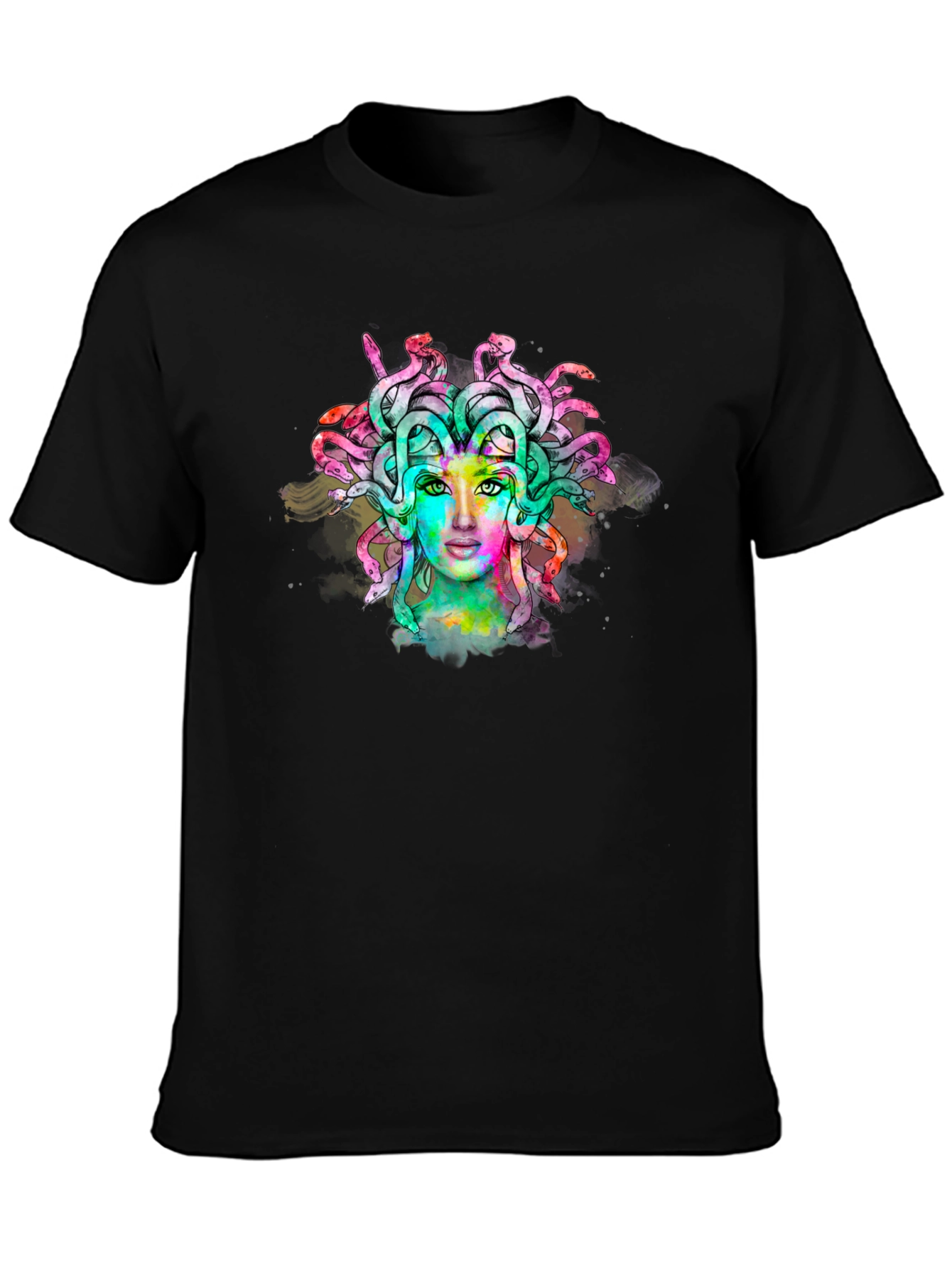 Medusa Graphic Print Black Tee