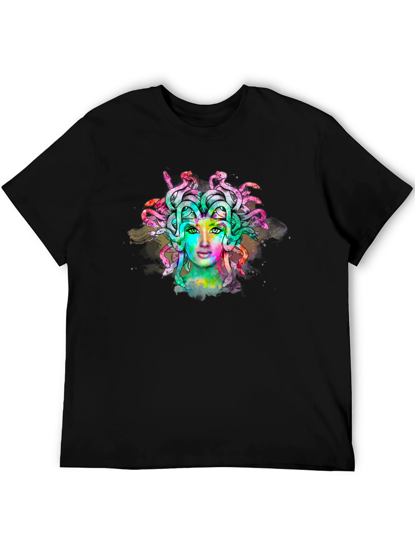 Medusa Graphic Print Black Tee