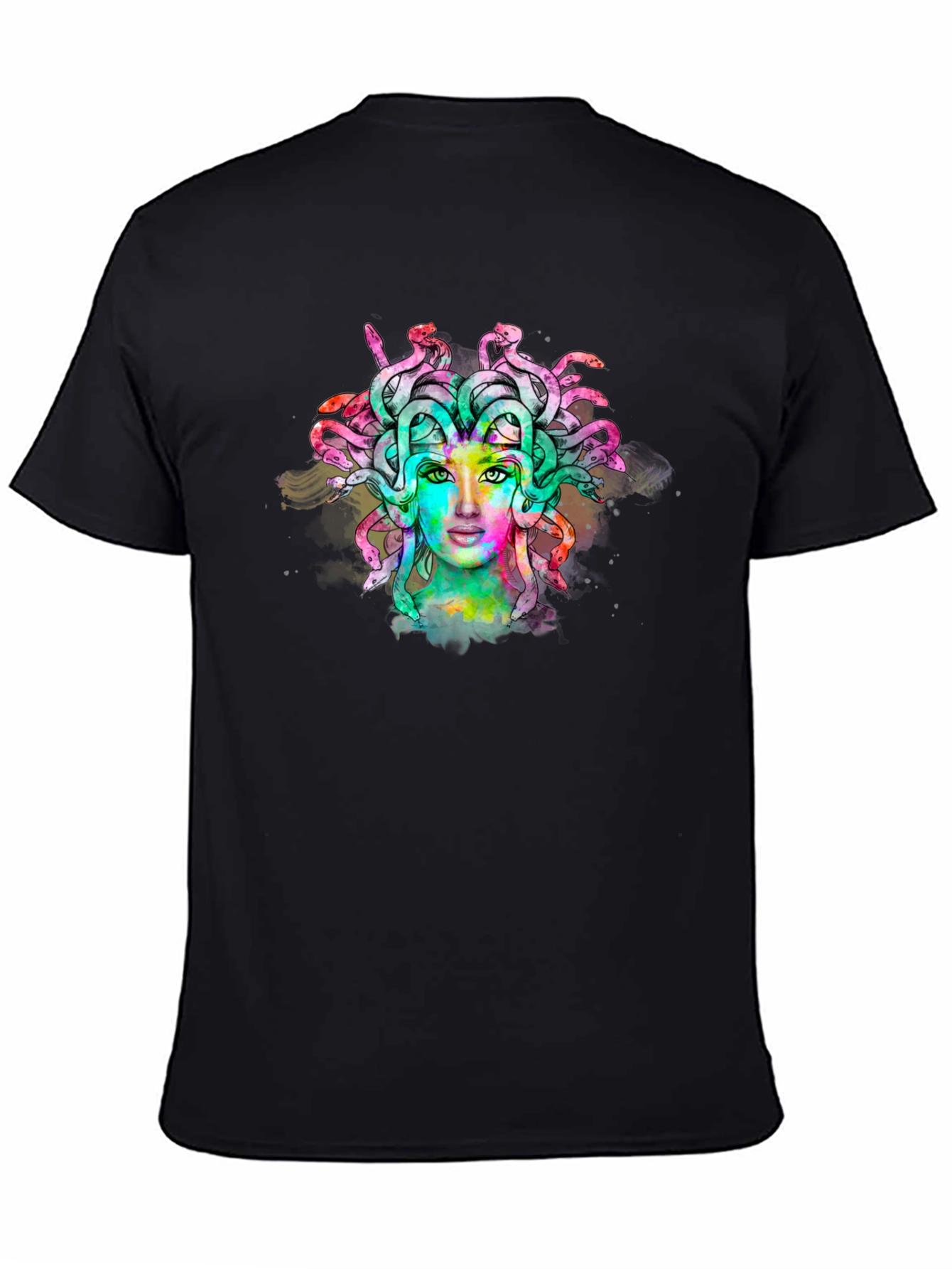Medusa Graphic Print Black Tee