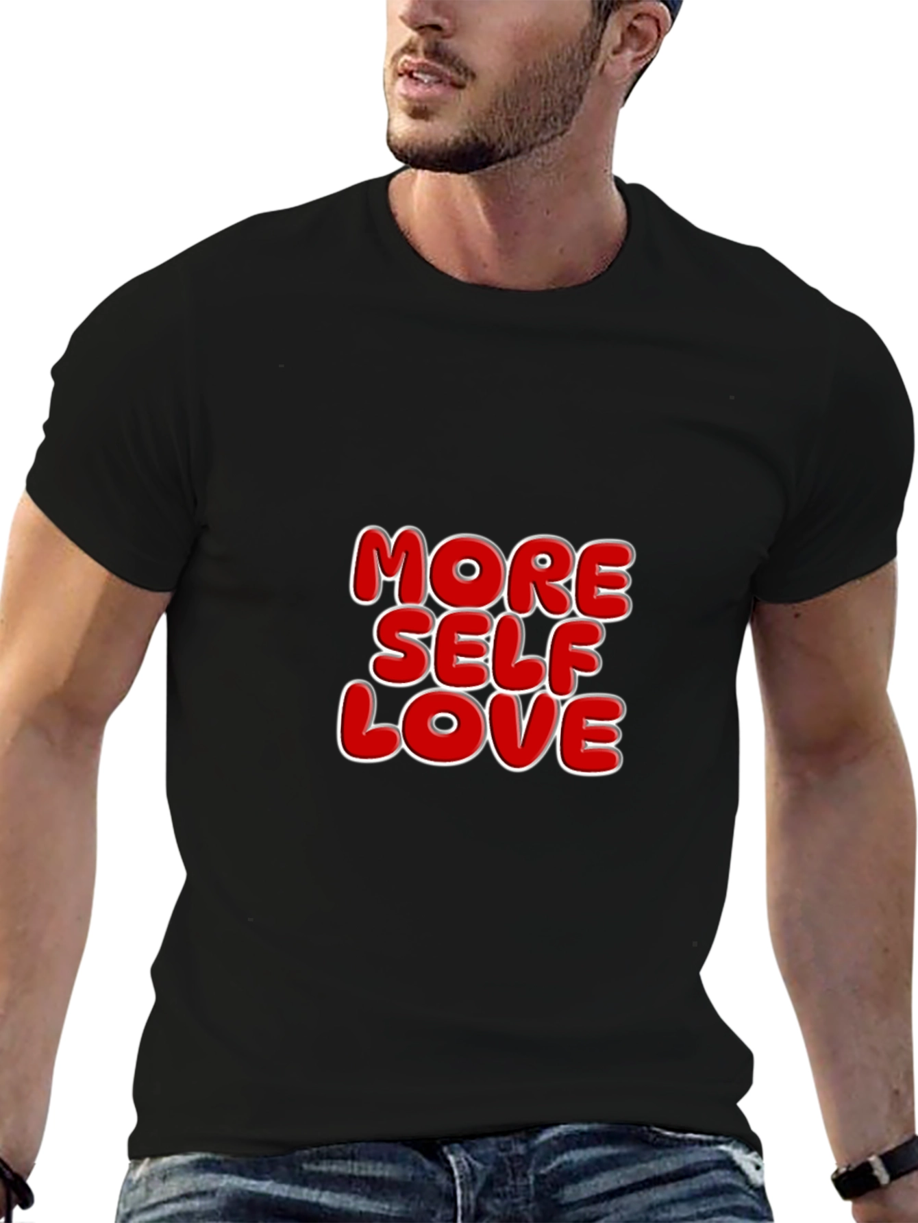 More Self Love T-Shirt Black Crew Neck Tee