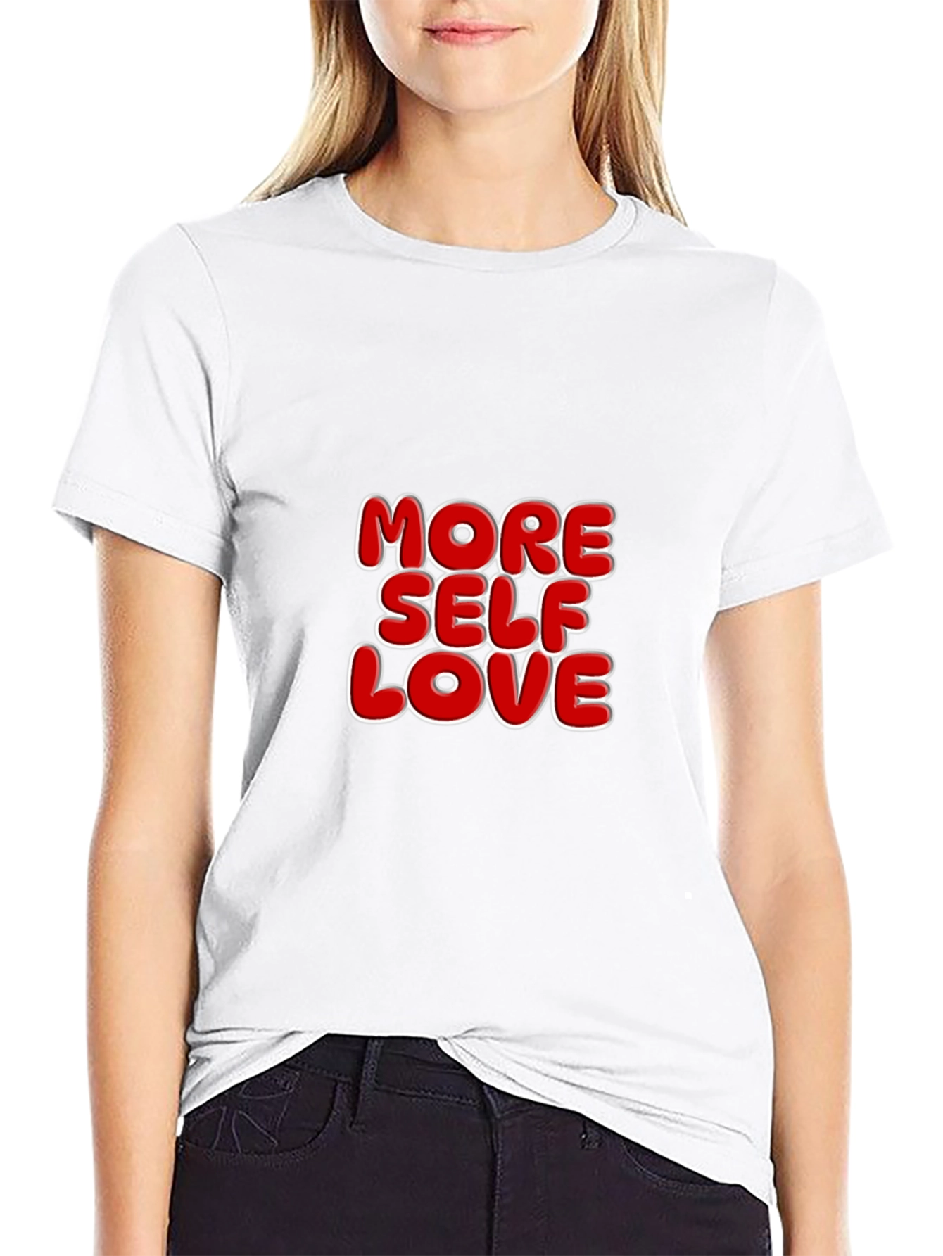 More Self Love T-Shirt Black Crew Neck Tee