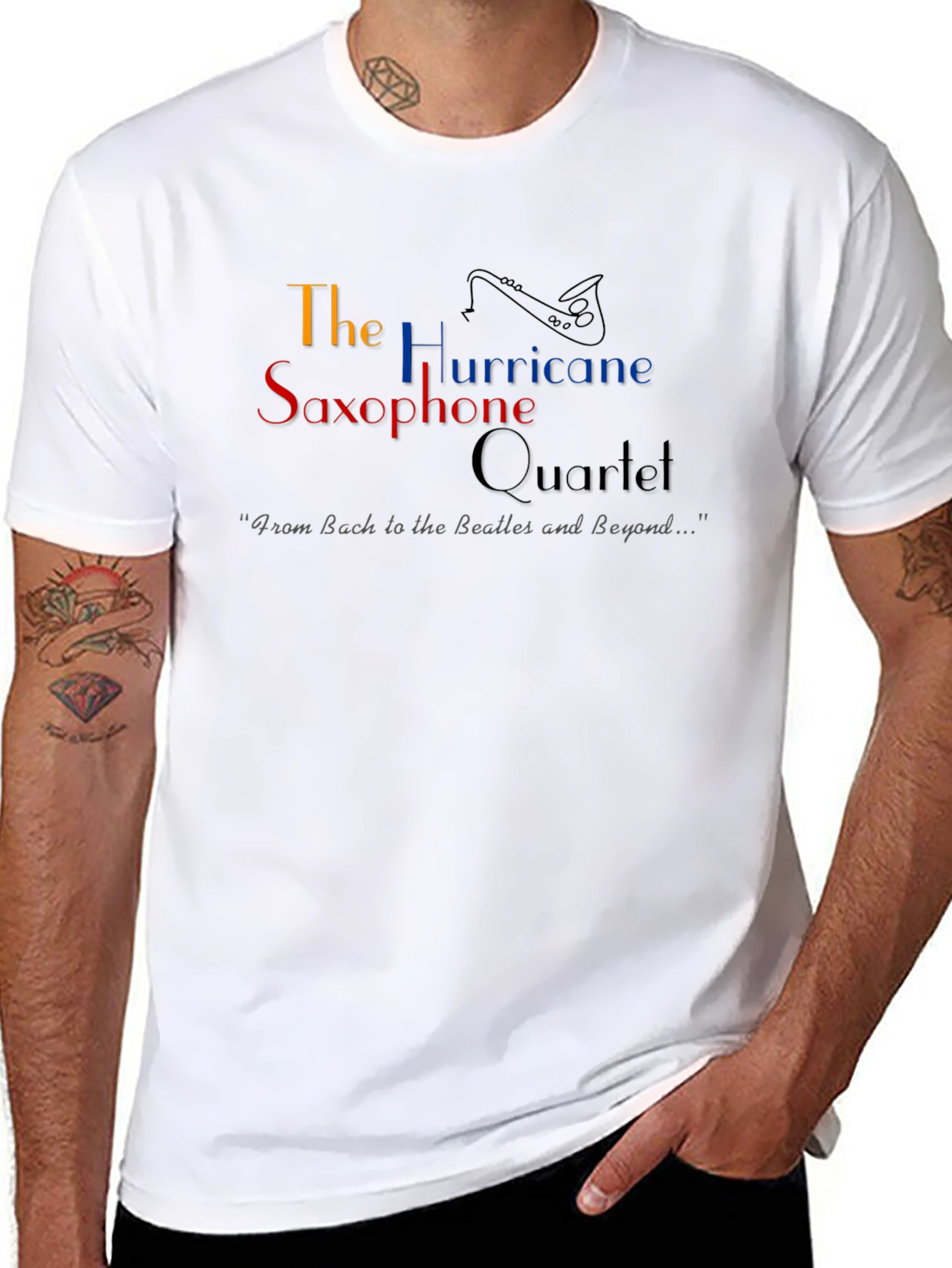 The Hurricane Saxophone Quartet Black T-Shirt