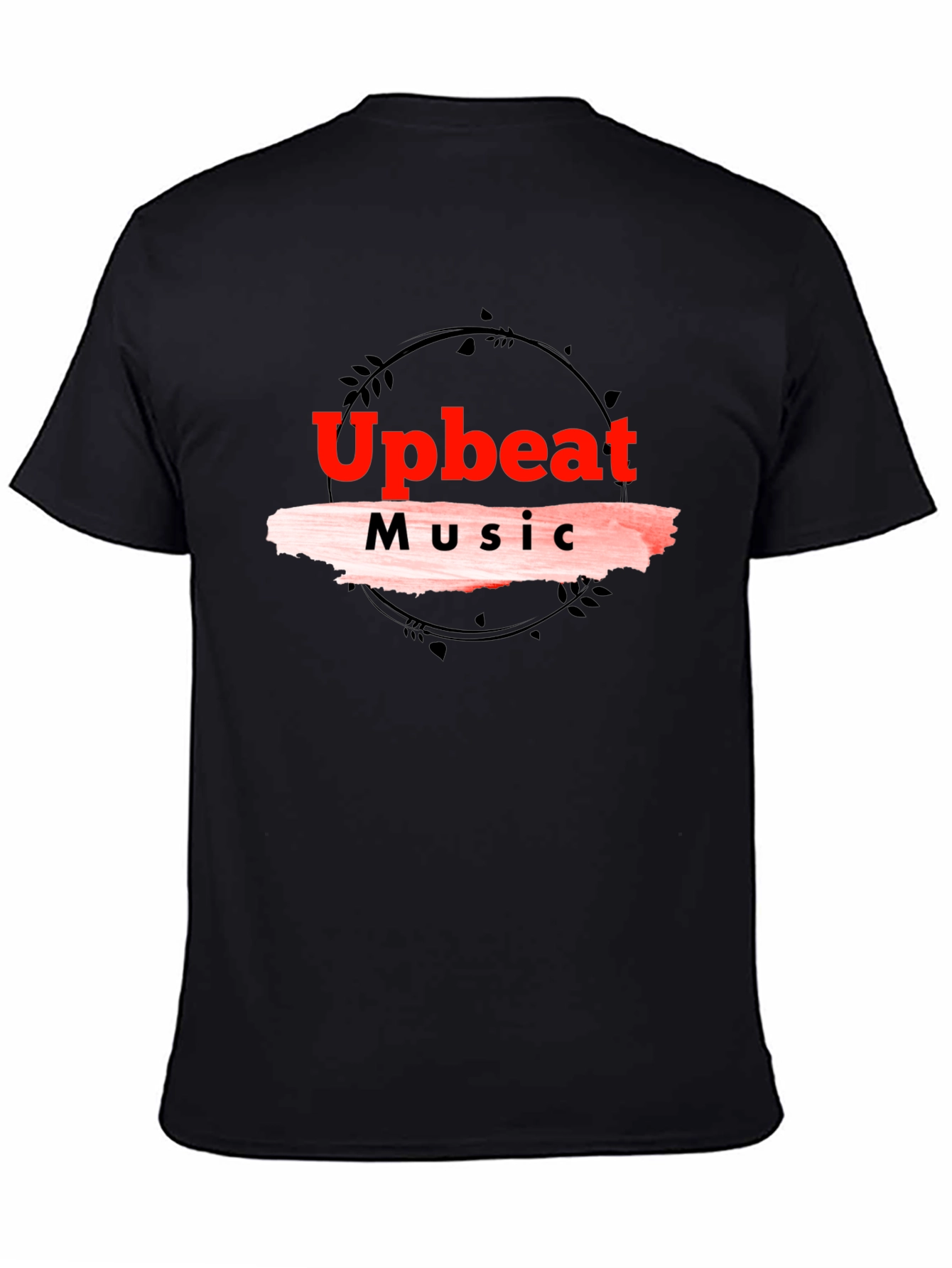 Upbeat Music Black T-Shirt