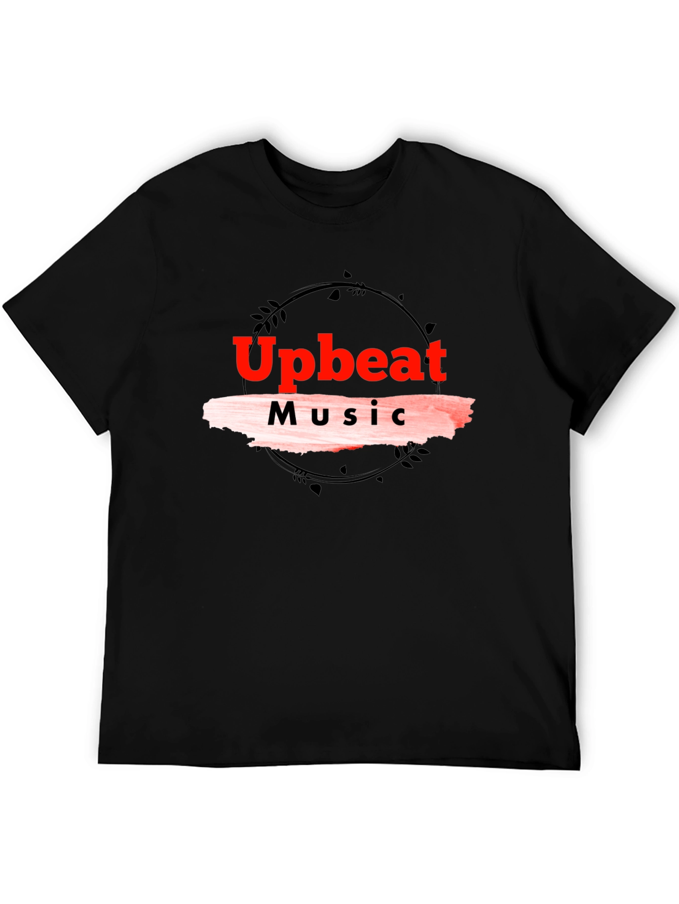 Upbeat Music Black T-Shirt