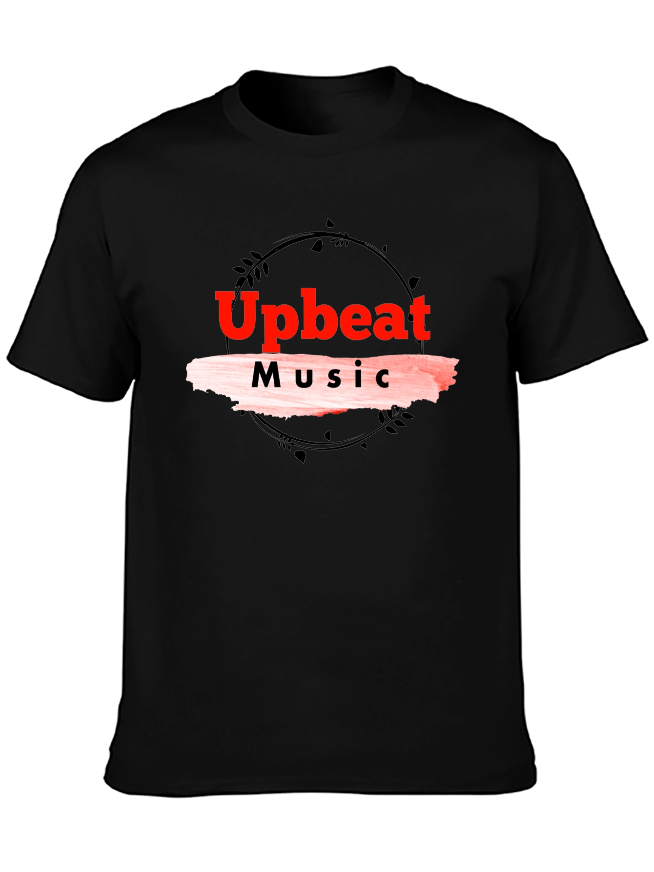 Upbeat Music Black T-Shirt