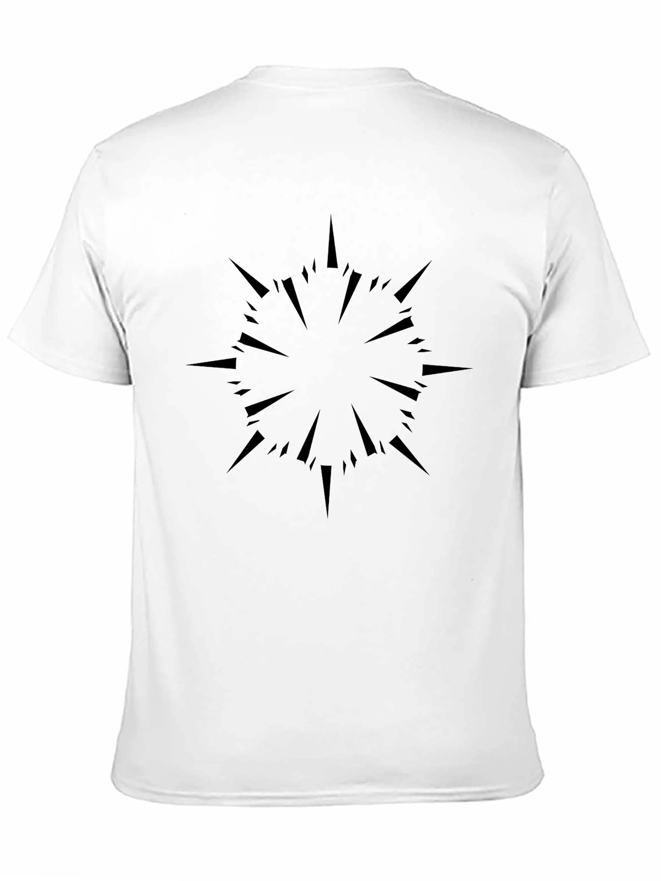 Black Graphic Tee - Abstract Burst Design