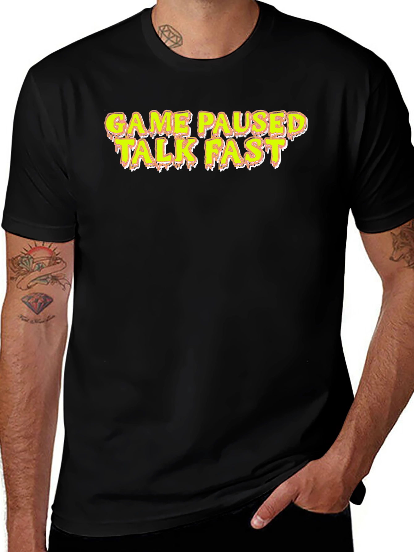 Game Paused Talk Fast Graphic Tee