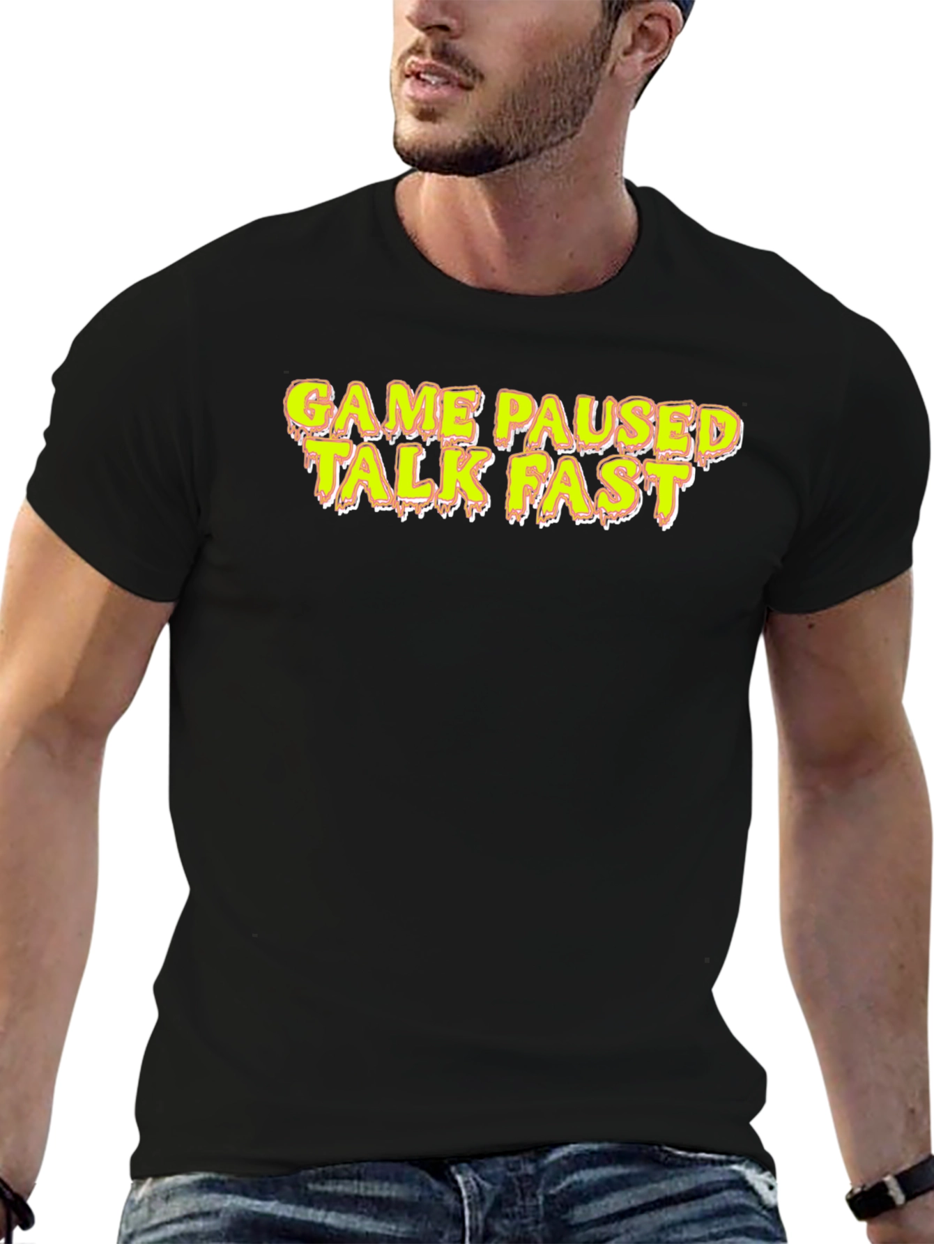 Game Paused Talk Fast Graphic Tee