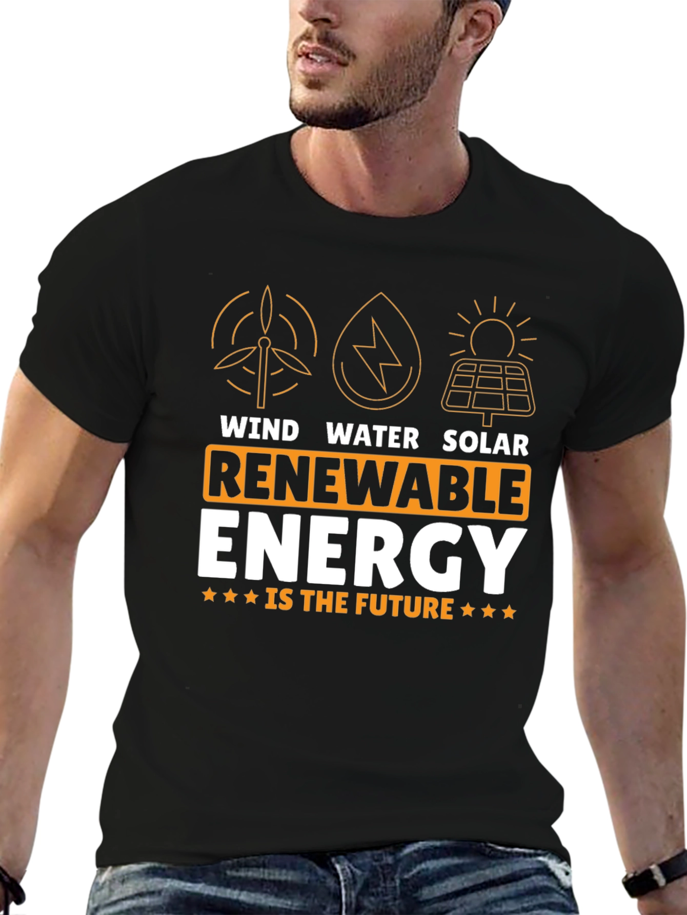 Renewable Energy T-Shirt - Wind Water Solar Power Tee