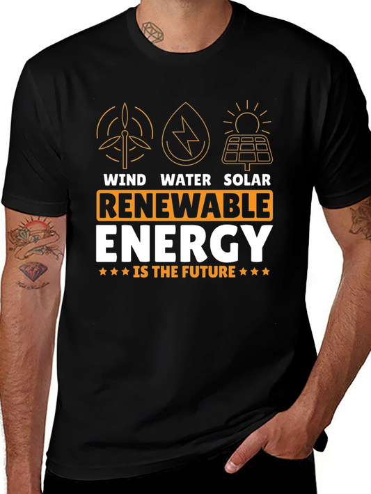 Renewable Energy T-Shirt - Wind Water Solar Power Tee