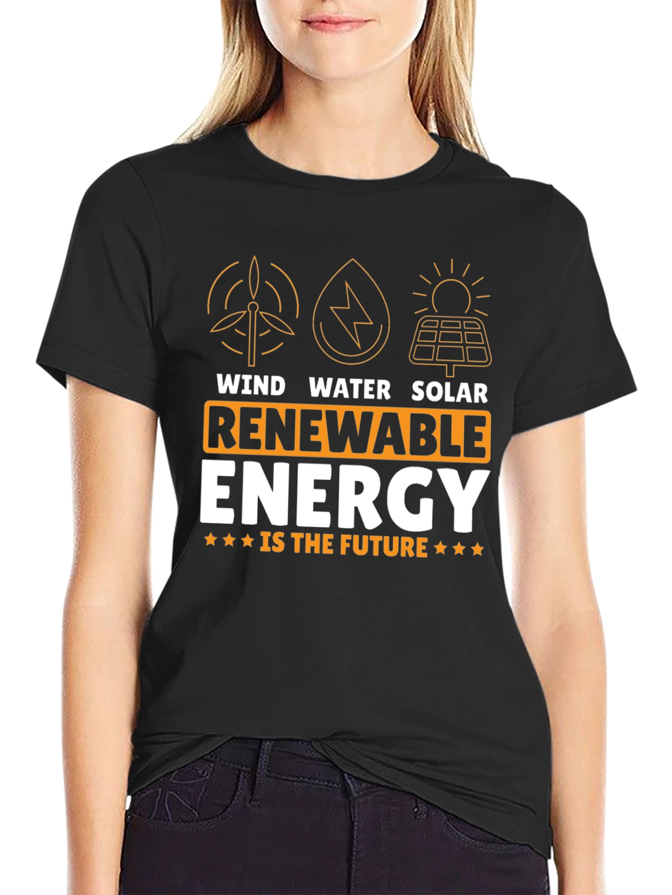 Renewable Energy T-Shirt - Wind Water Solar Power Tee