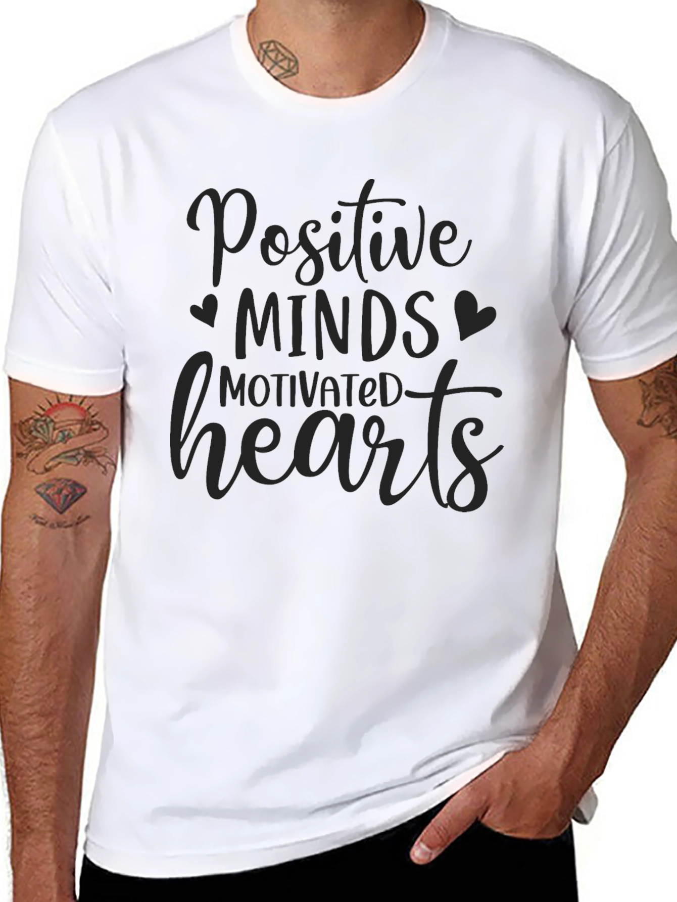 Positive Minds Motivated Hearts Graphic Tee
