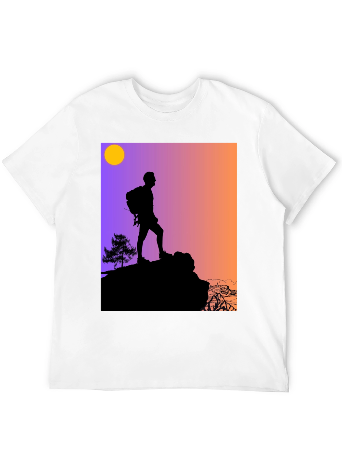 Hiking Silhouette Graphic Tee - Adventure Ready!