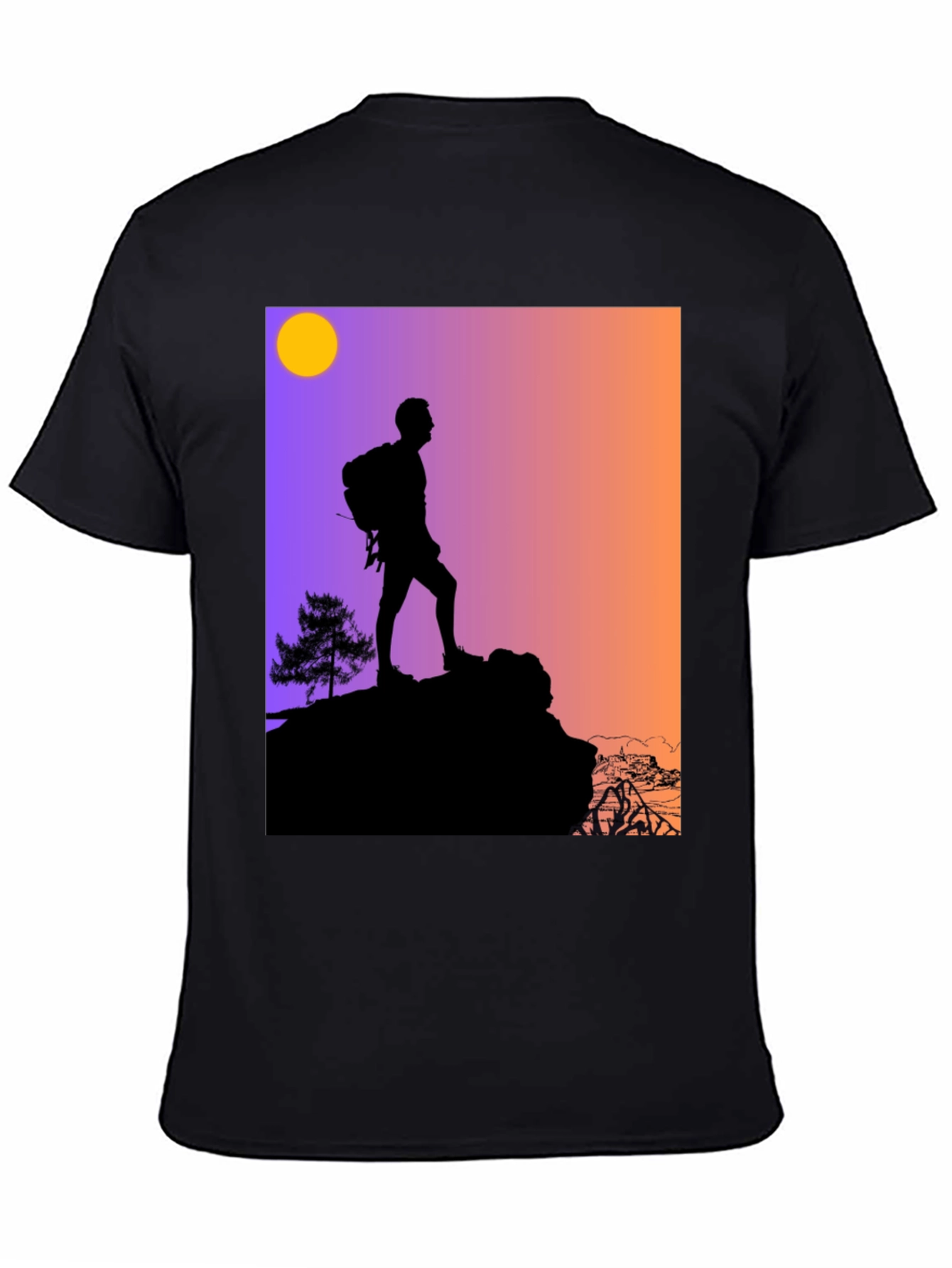 Hiking Silhouette Graphic Tee - Adventure Ready!