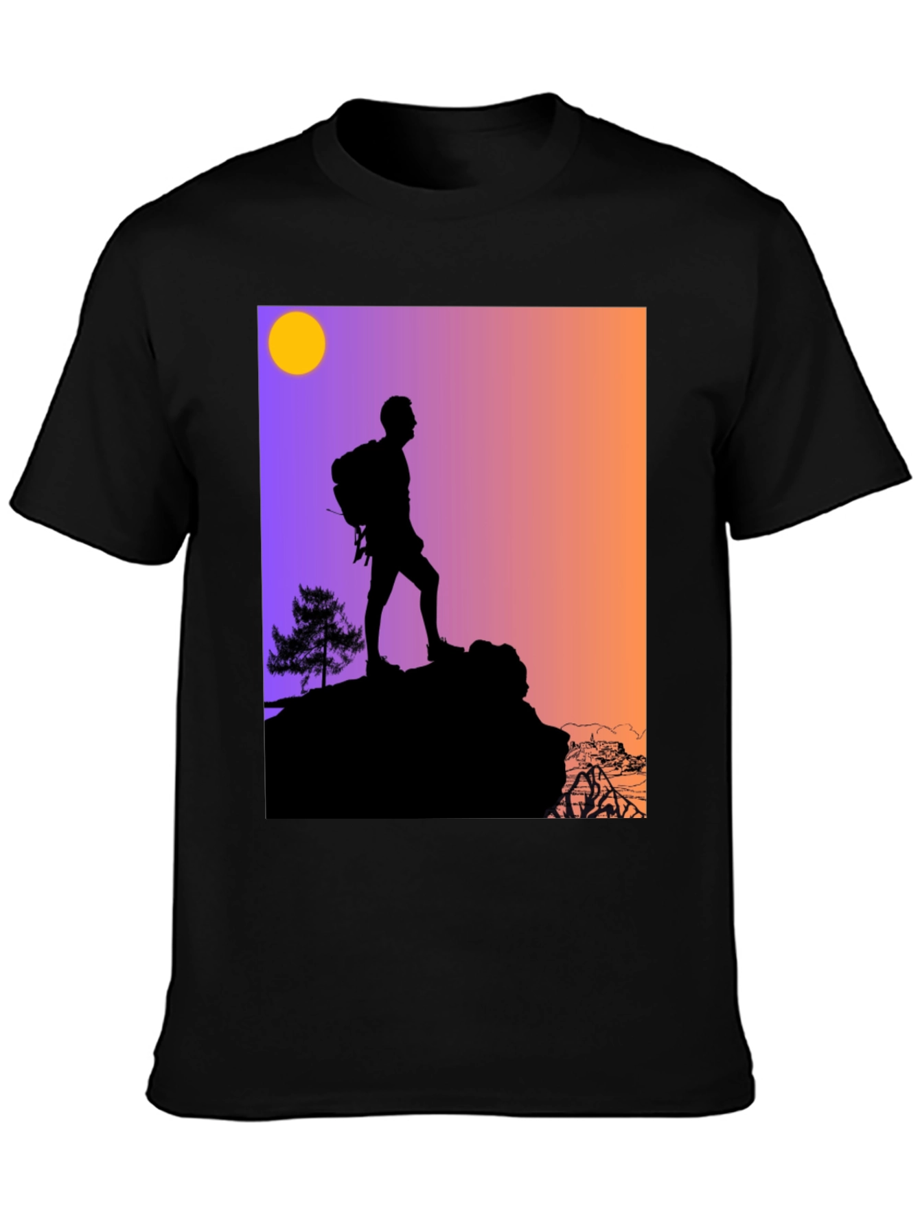 Hiking Silhouette Graphic Tee - Adventure Ready!
