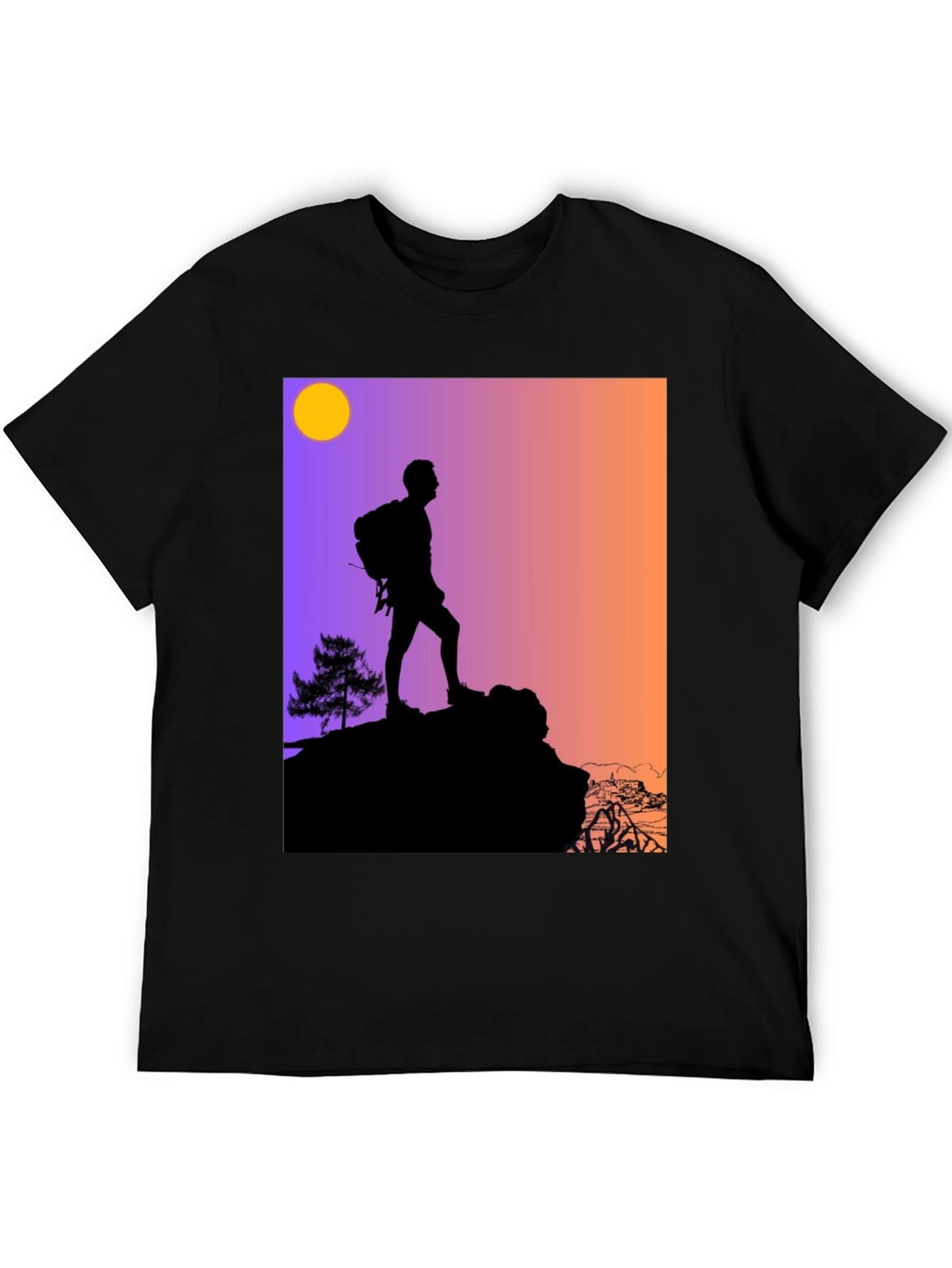 Hiking Silhouette Graphic Tee - Adventure Ready!