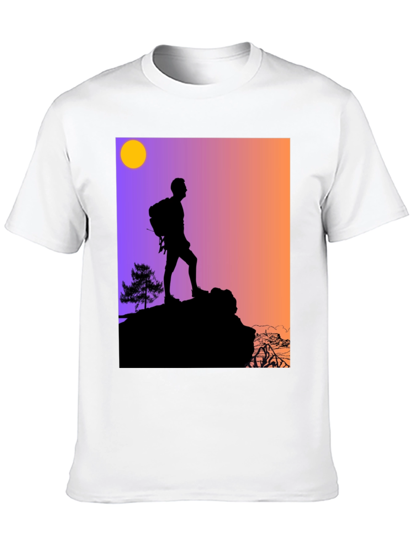 Hiking Silhouette Graphic Tee - Adventure Ready!