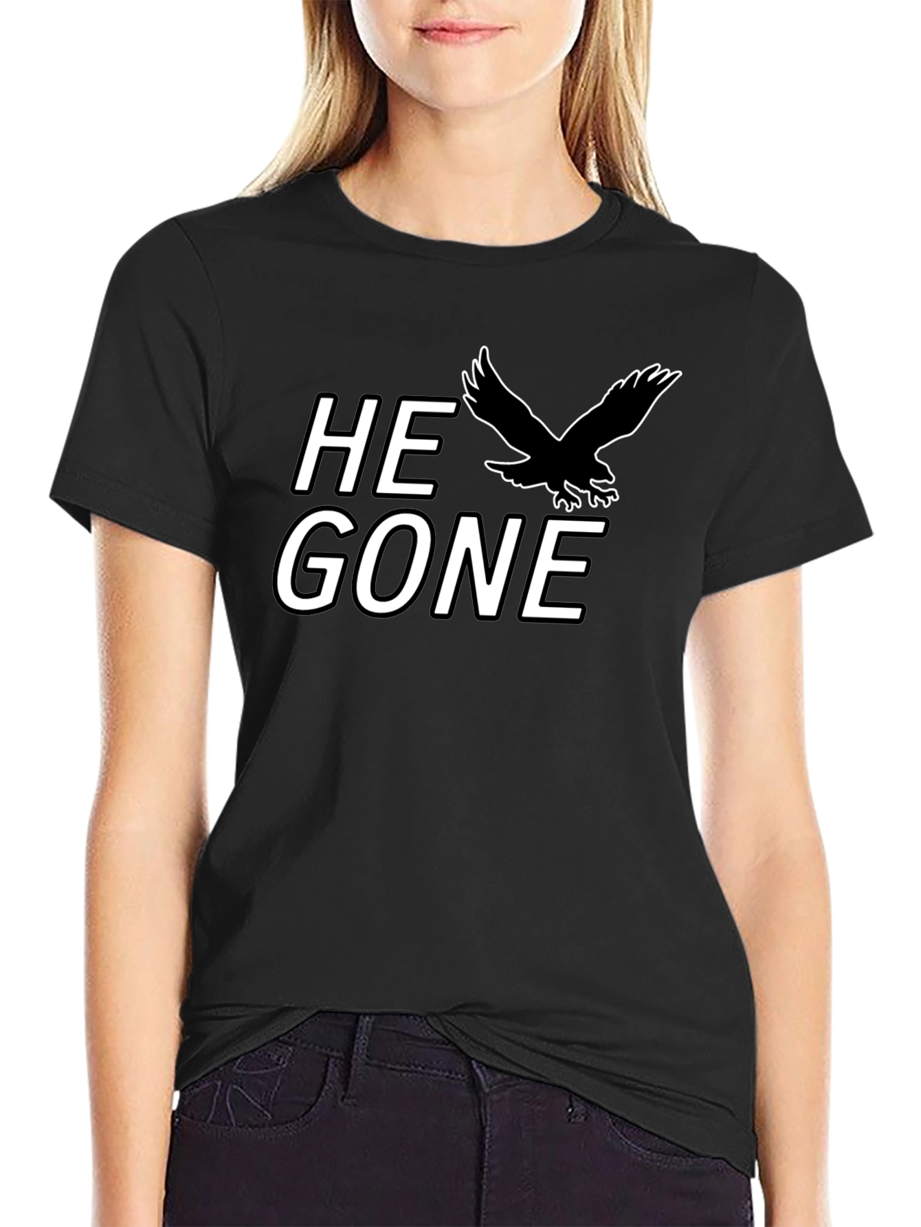 He Gone T-Shirt - Black Eagle Graphic Tee