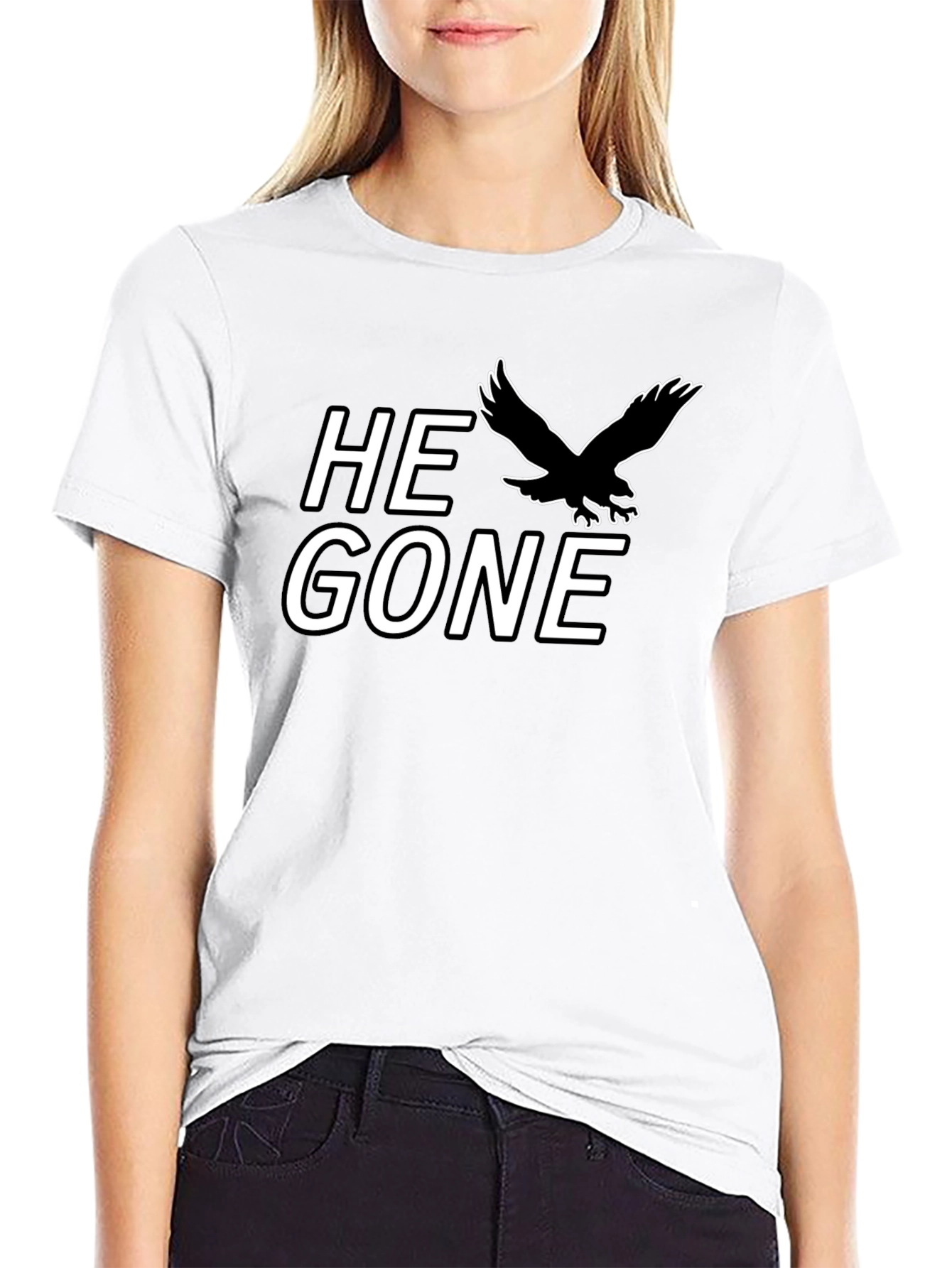 He Gone T-Shirt - Black Eagle Graphic Tee