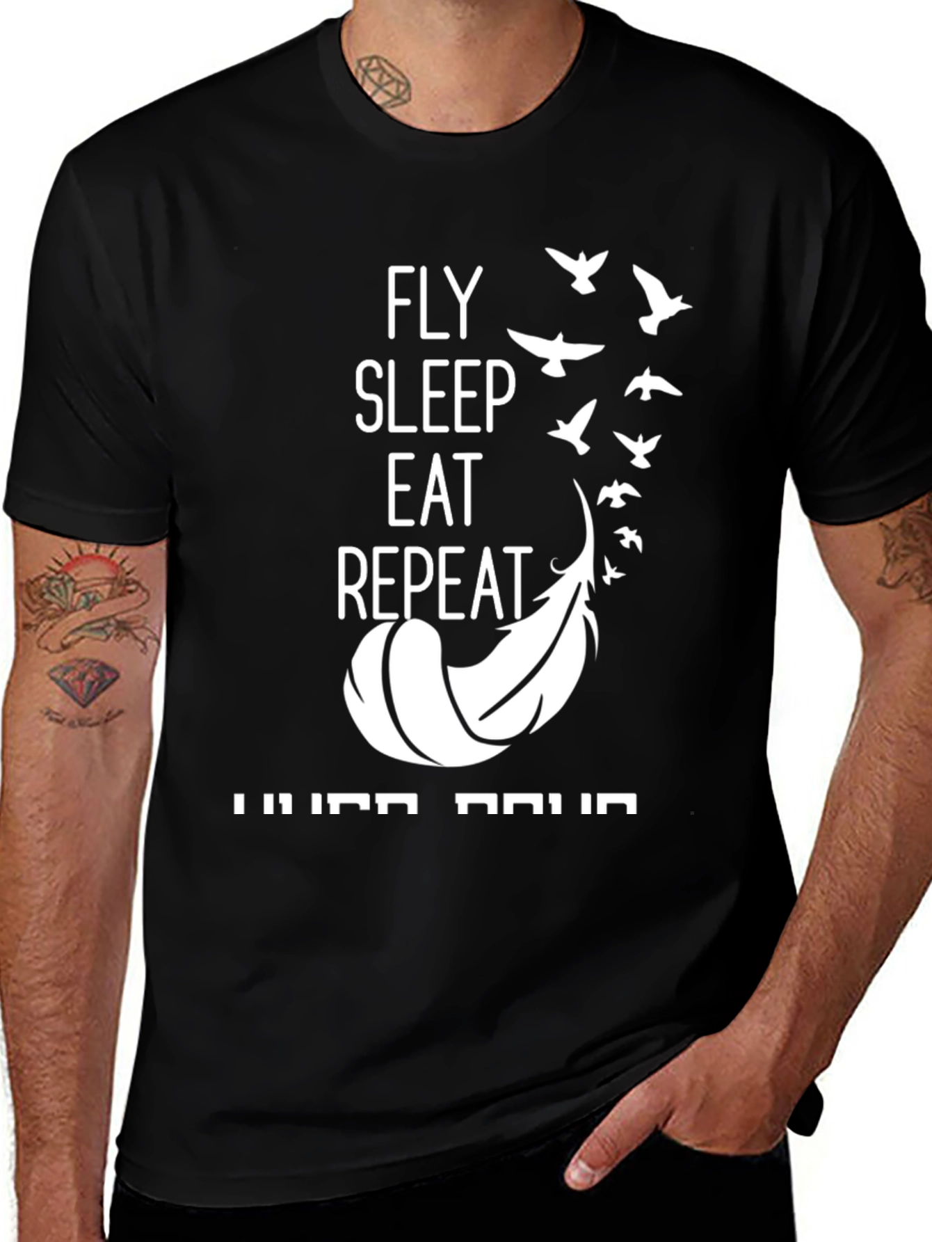 Fly Sleep Eat Repeat Graphic T-Shirt