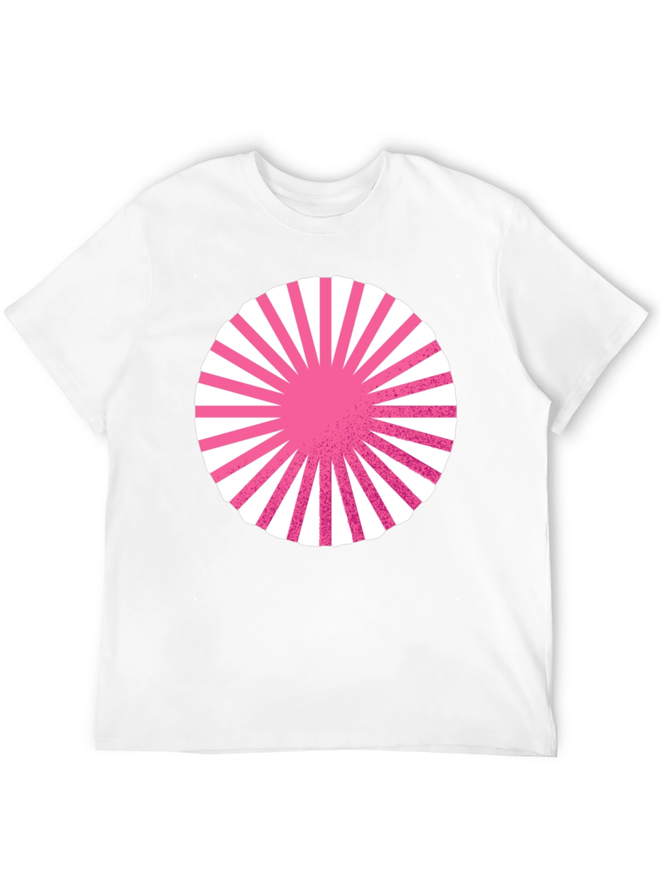 Graphic Circle Tee - Pink Burst Design on Black