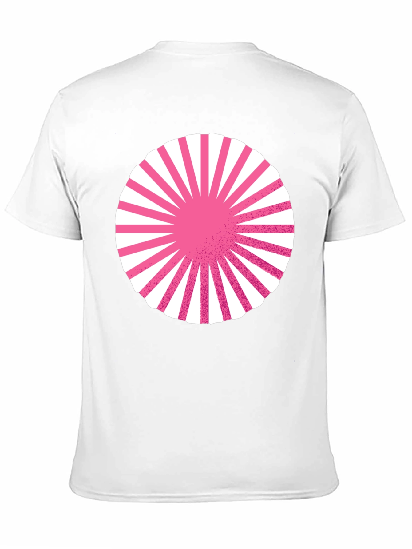 Graphic Circle Tee - Pink Burst Design on Black