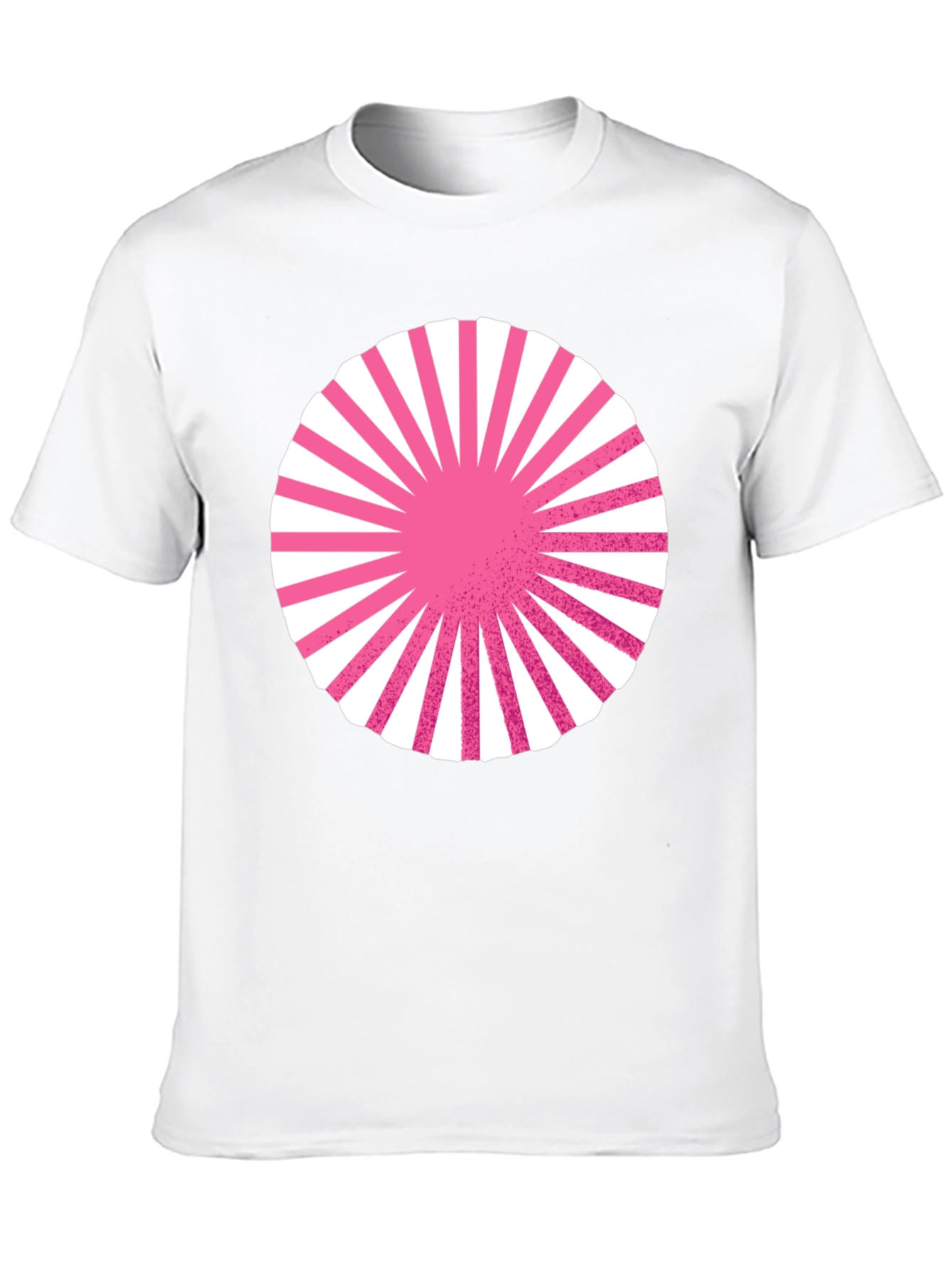 Graphic Circle Tee - Pink Burst Design on Black