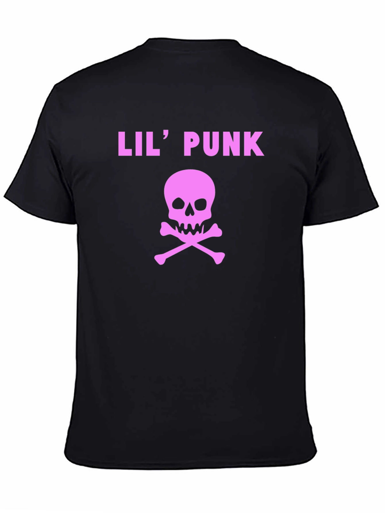 Lil Punk Skull Graphic T-Shirt - Black
