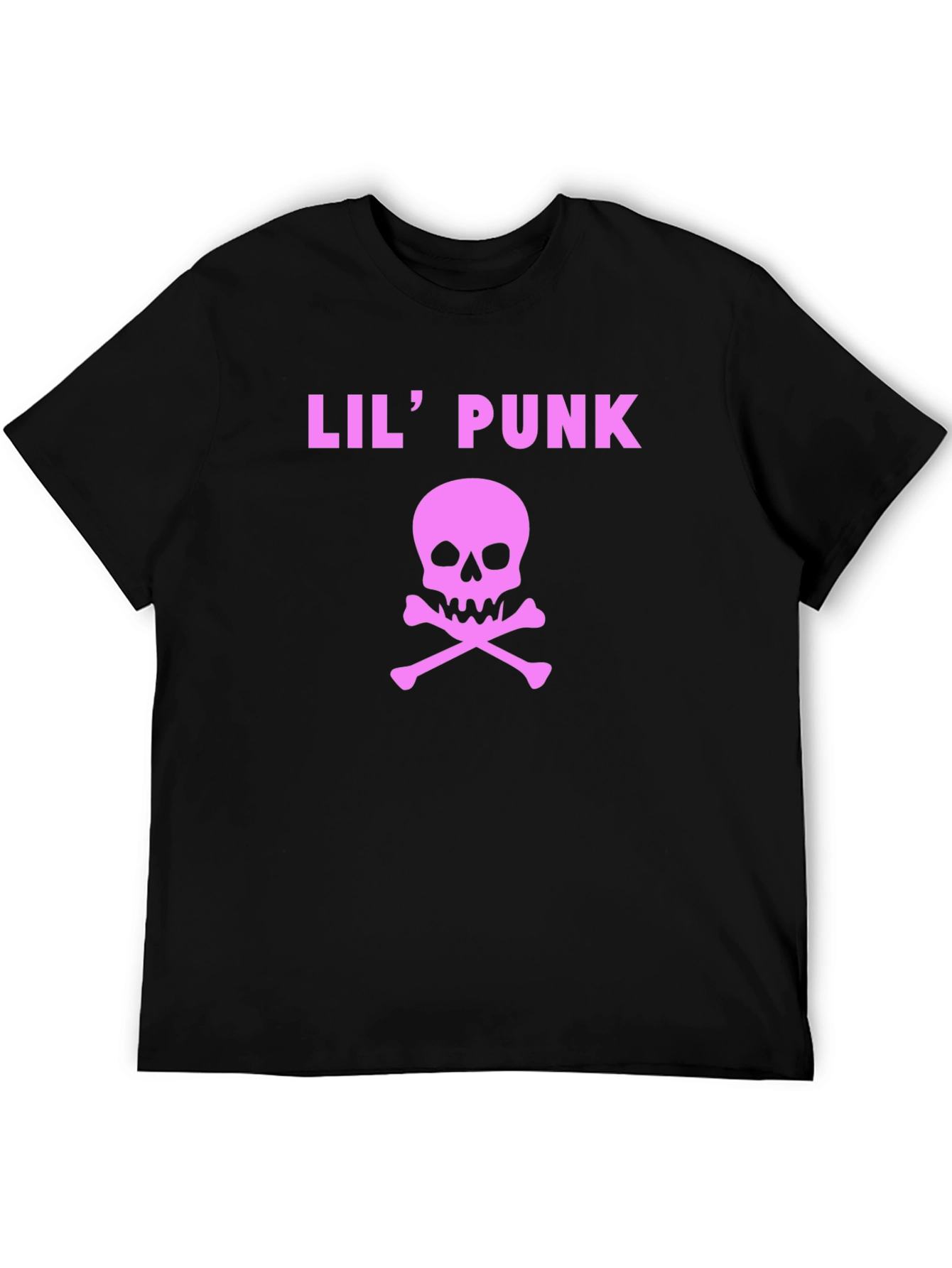 Lil Punk Skull Graphic T-Shirt - Black