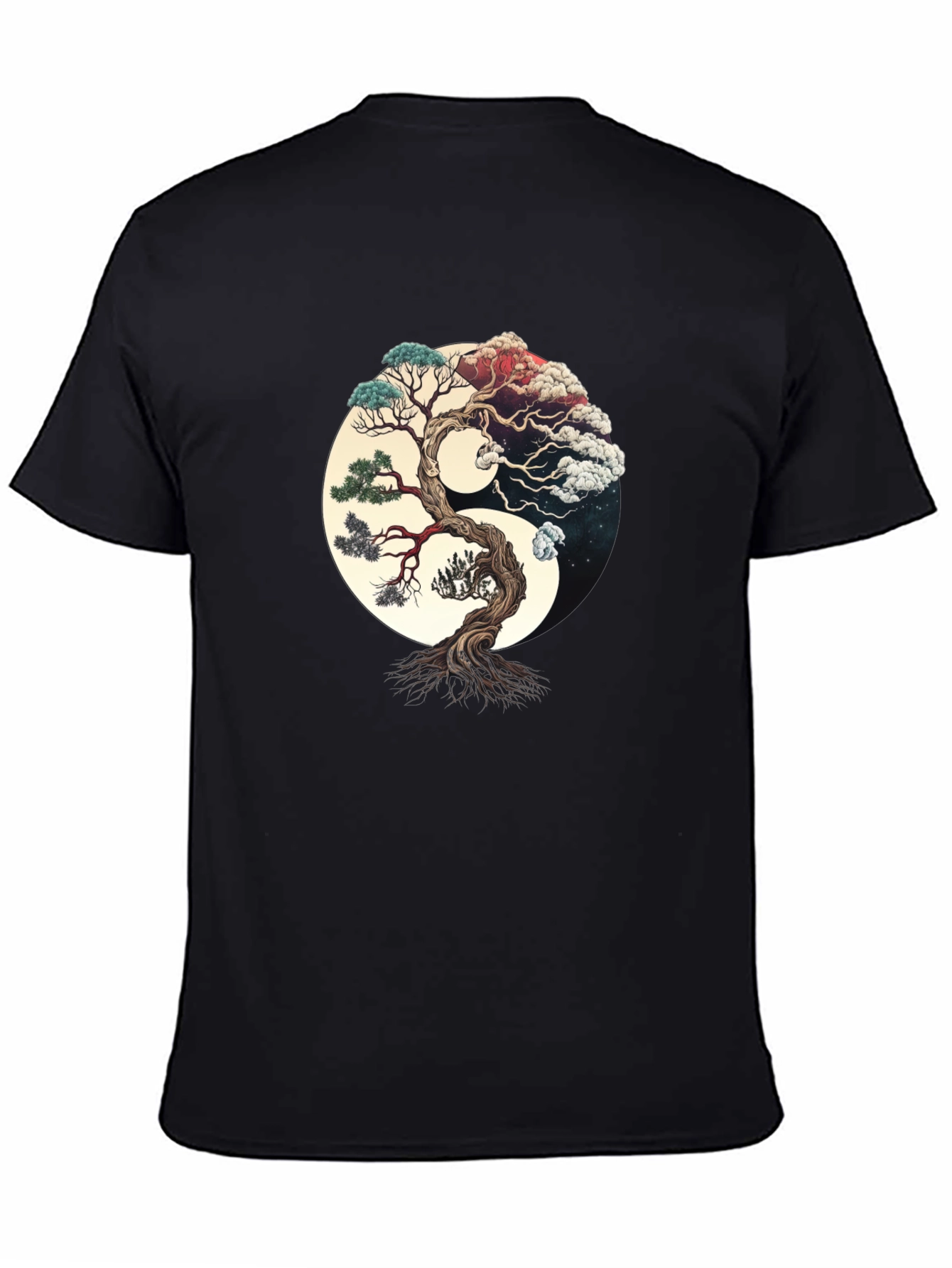 Yin Yang Tree Graphic Tee - Harmony & Balance