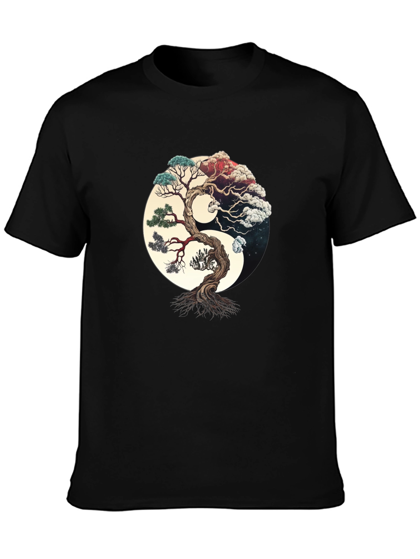 Yin Yang Tree Graphic Tee - Harmony & Balance