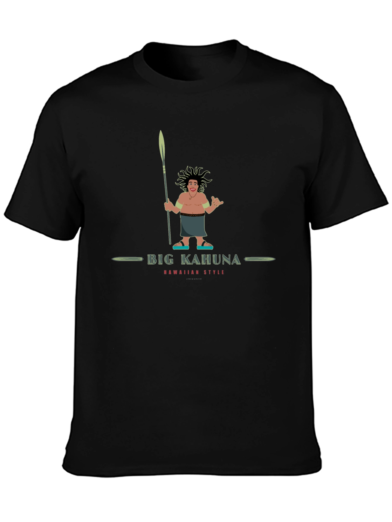 Big Kahuna Hawaiian Style Graphic T-Shirt