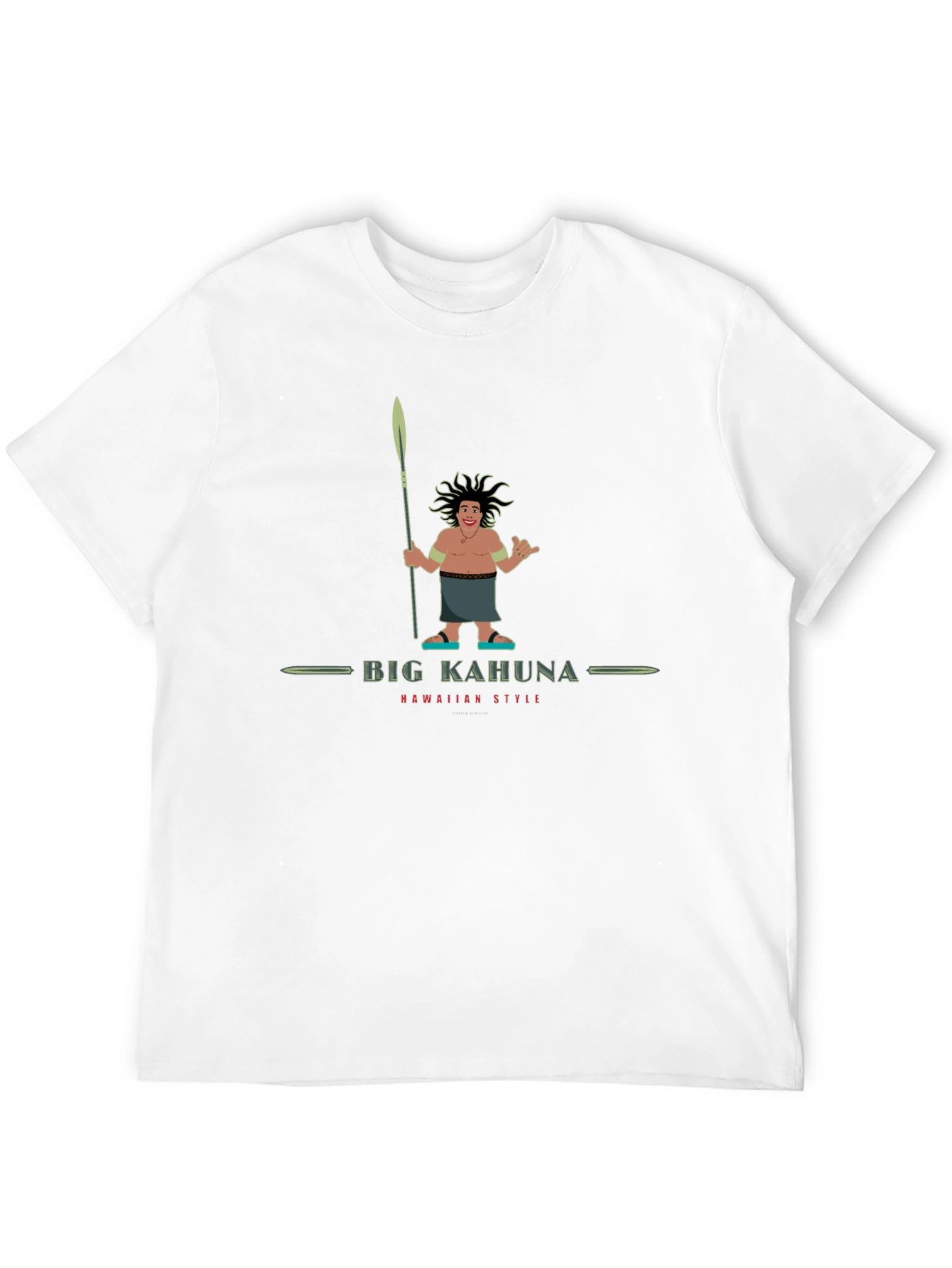Big Kahuna Hawaiian Style Graphic T-Shirt