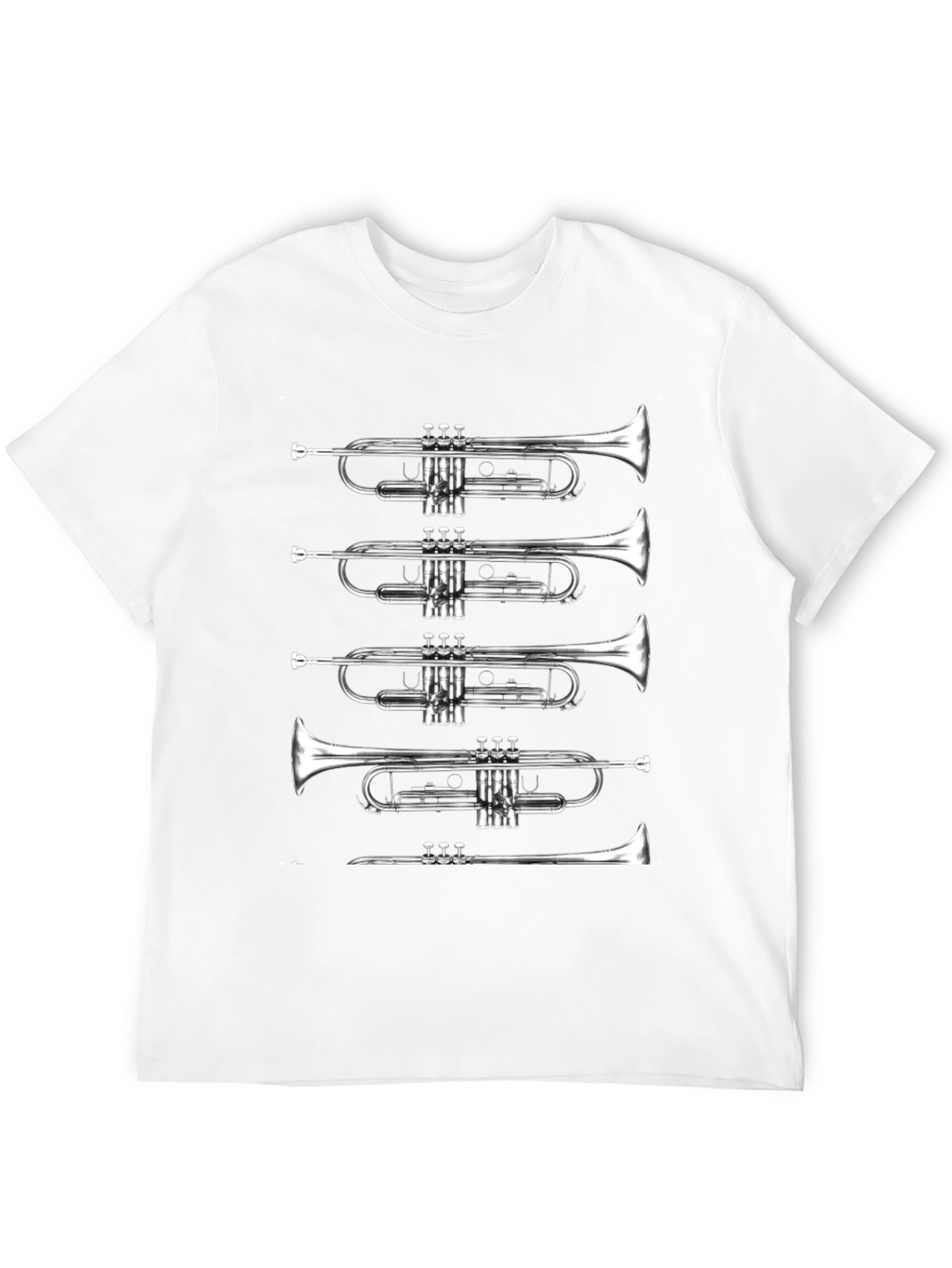 Trumpet Graphic Tee - Musicians Black T-Shirt
