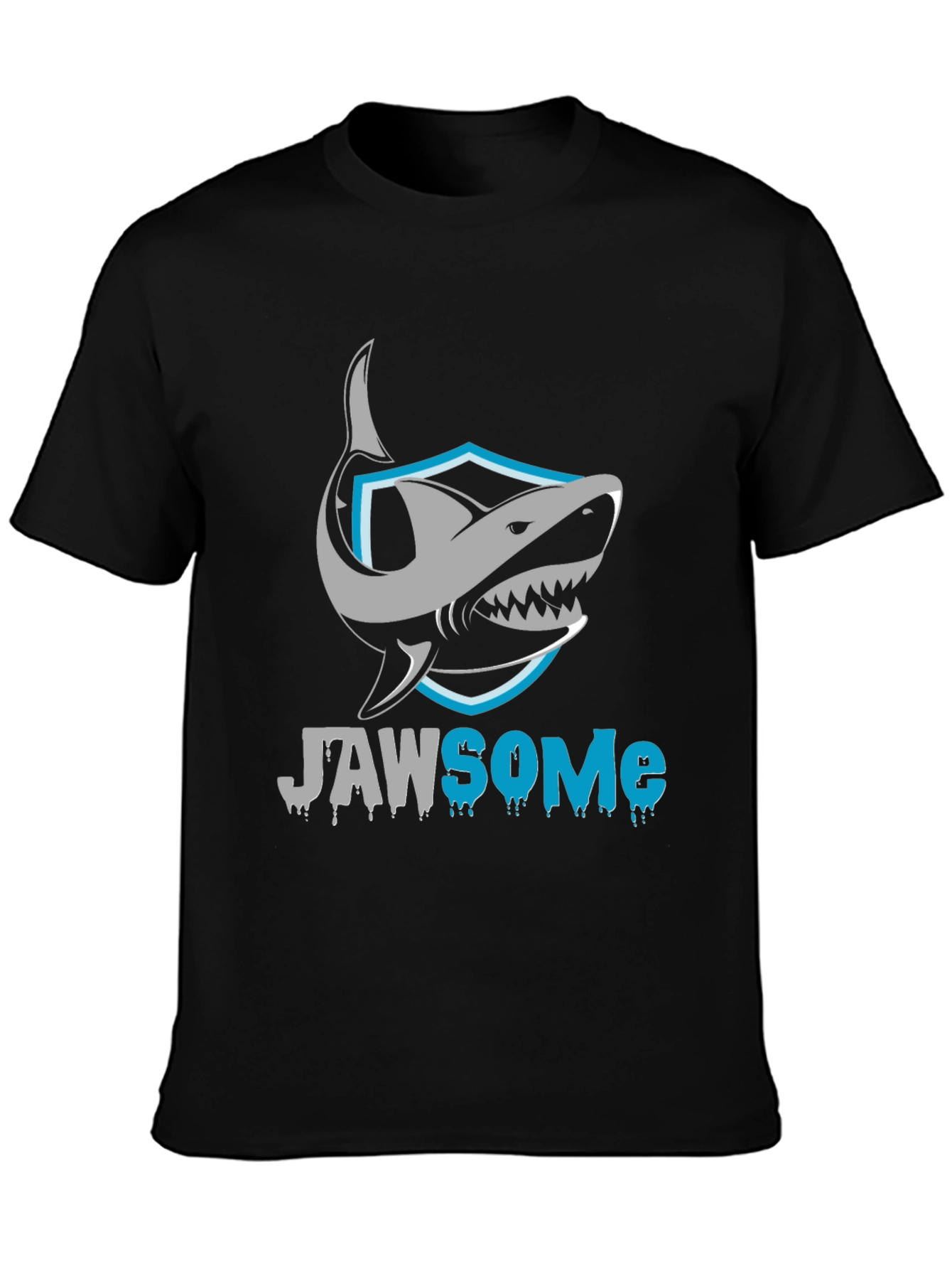 Jawsome Shark Graphic Black T-Shirt