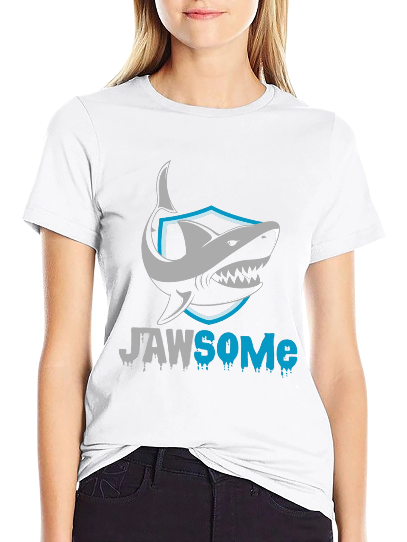 Jawsome Shark Graphic Black T-Shirt