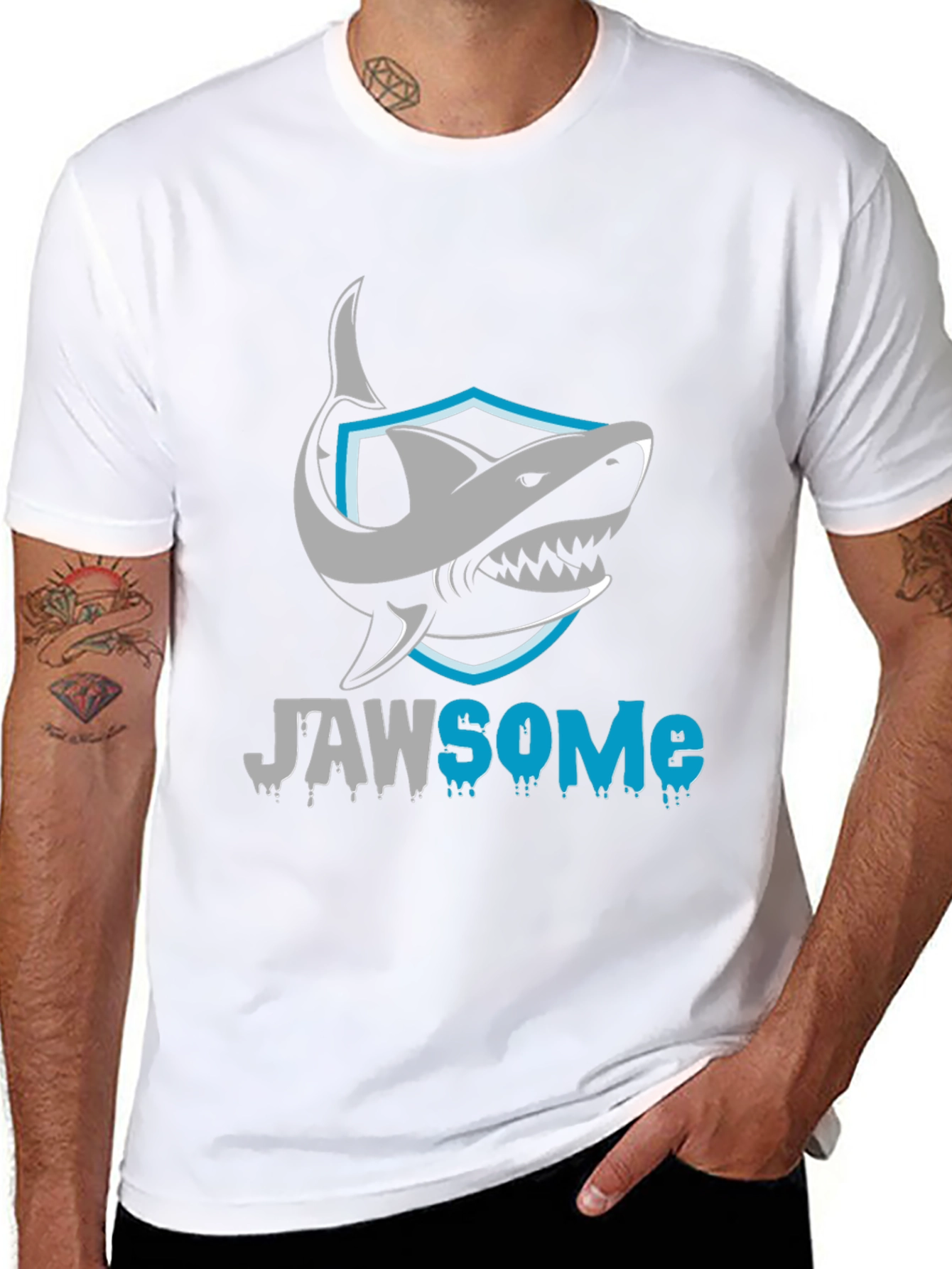 Jawsome Shark Graphic Black T-Shirt