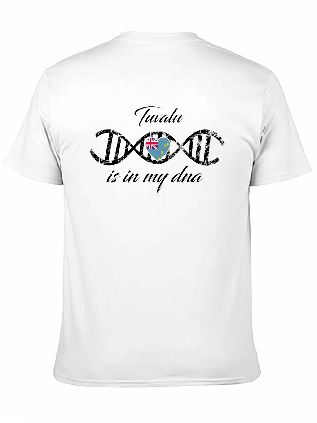 Tuvalu DNA Flag Heart T-Shirt