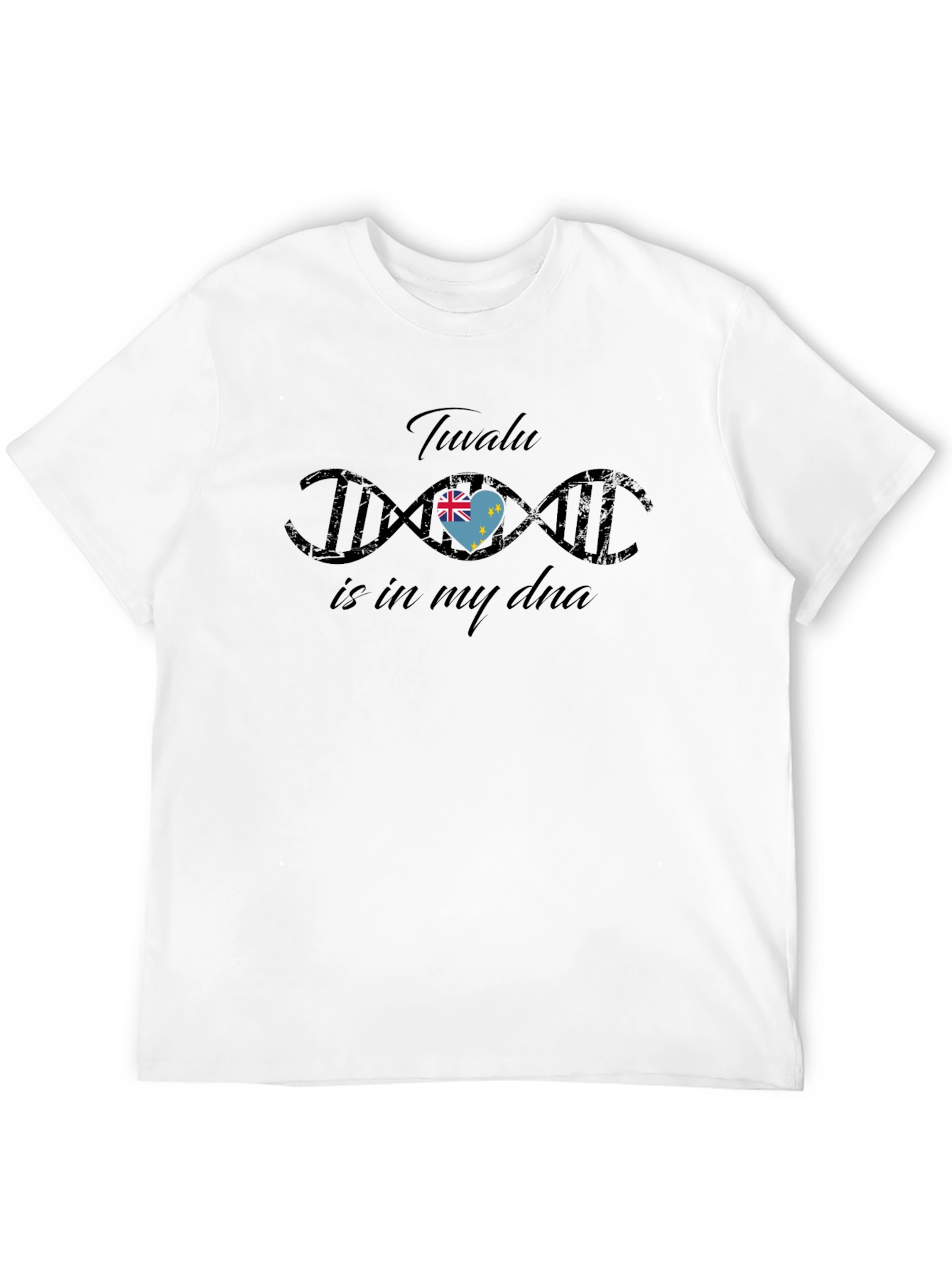 Tuvalu DNA Flag Heart T-Shirt