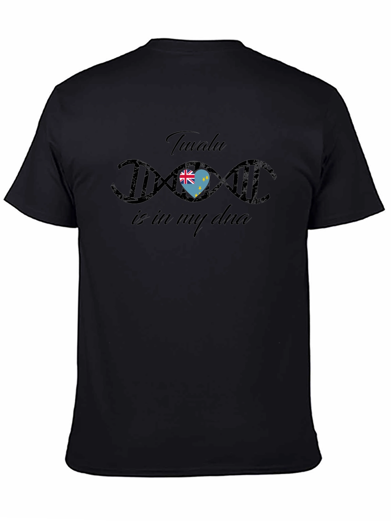 Tuvalu DNA Flag Heart T-Shirt