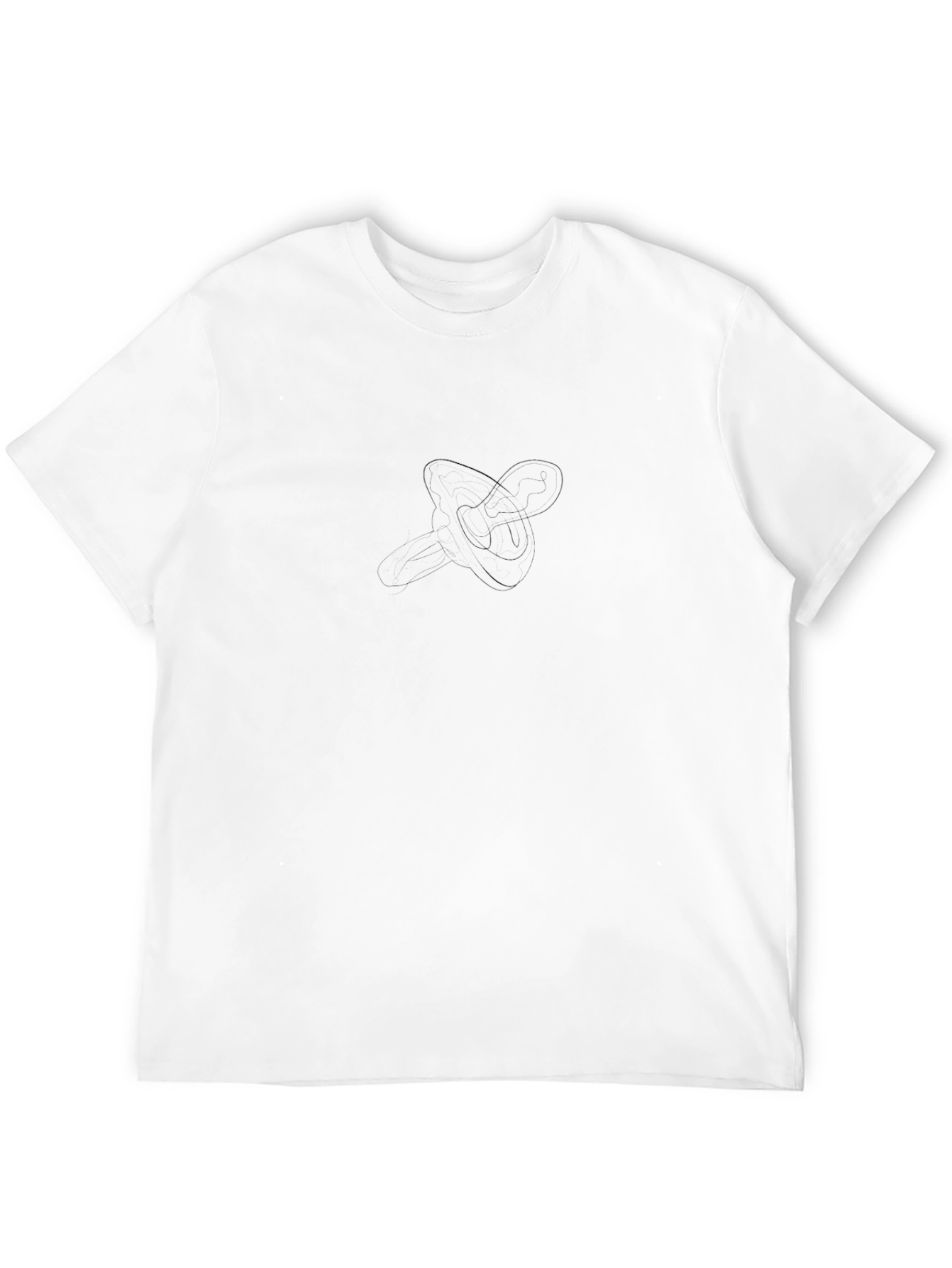 Mens Solid Black Casual T-Shirt