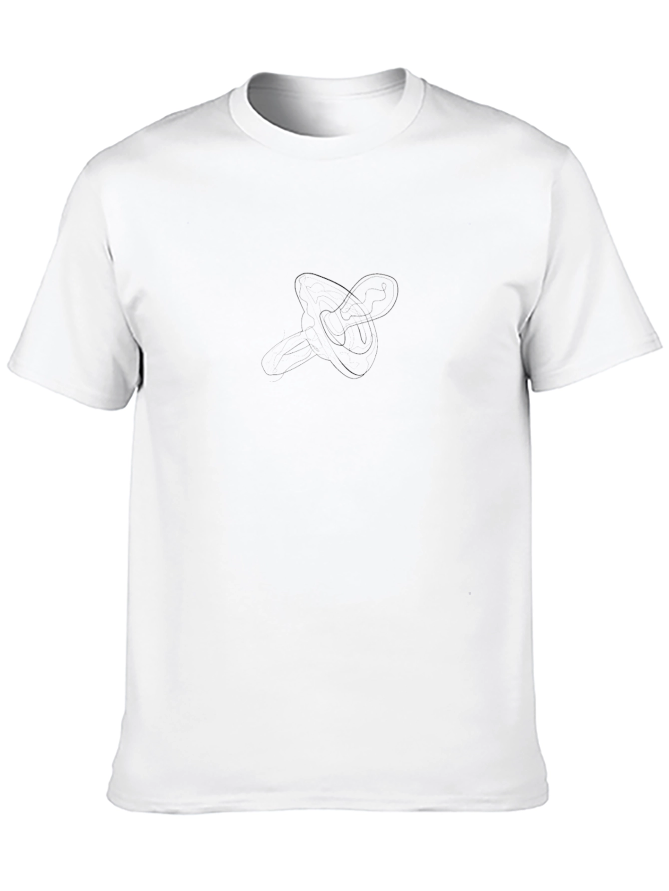Mens Solid Black Casual T-Shirt